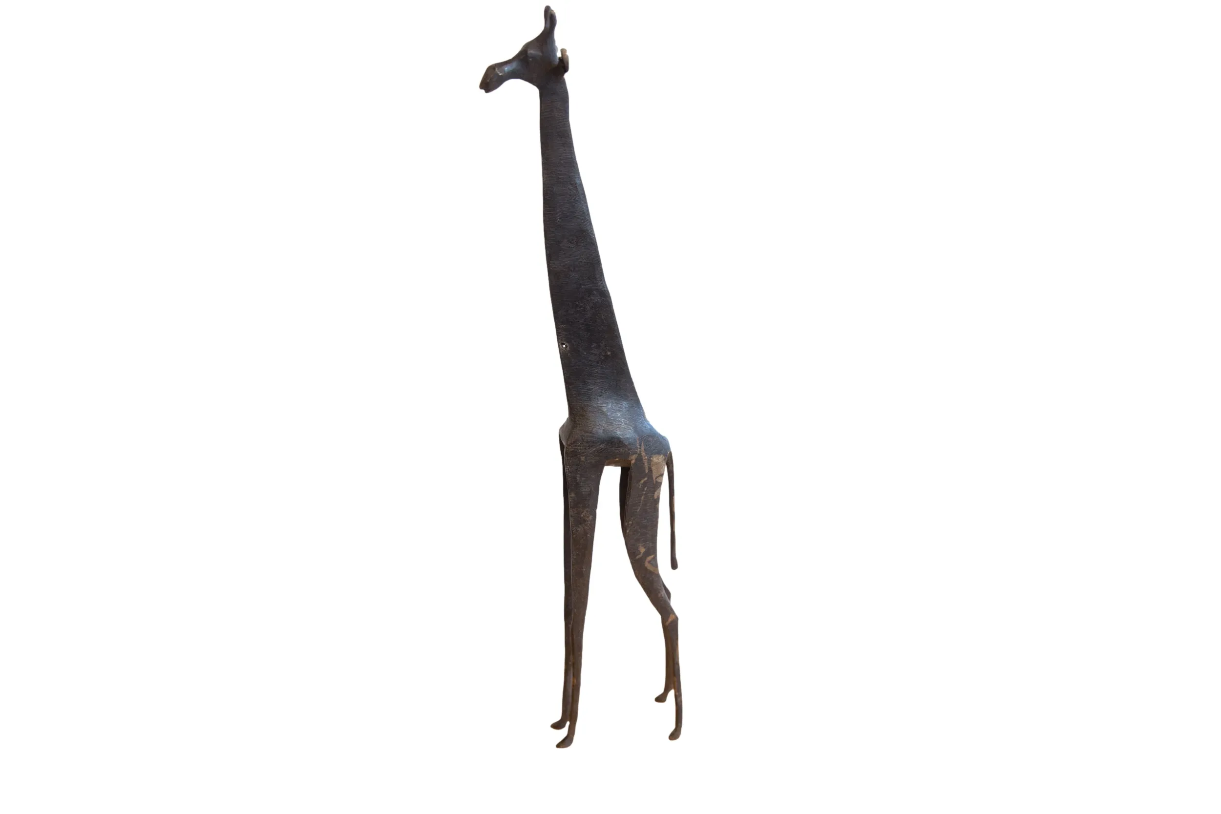 Vintage African Giraffe with Dark Patina