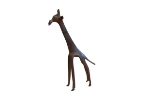 Vintage African Giraffe with Dark Patina