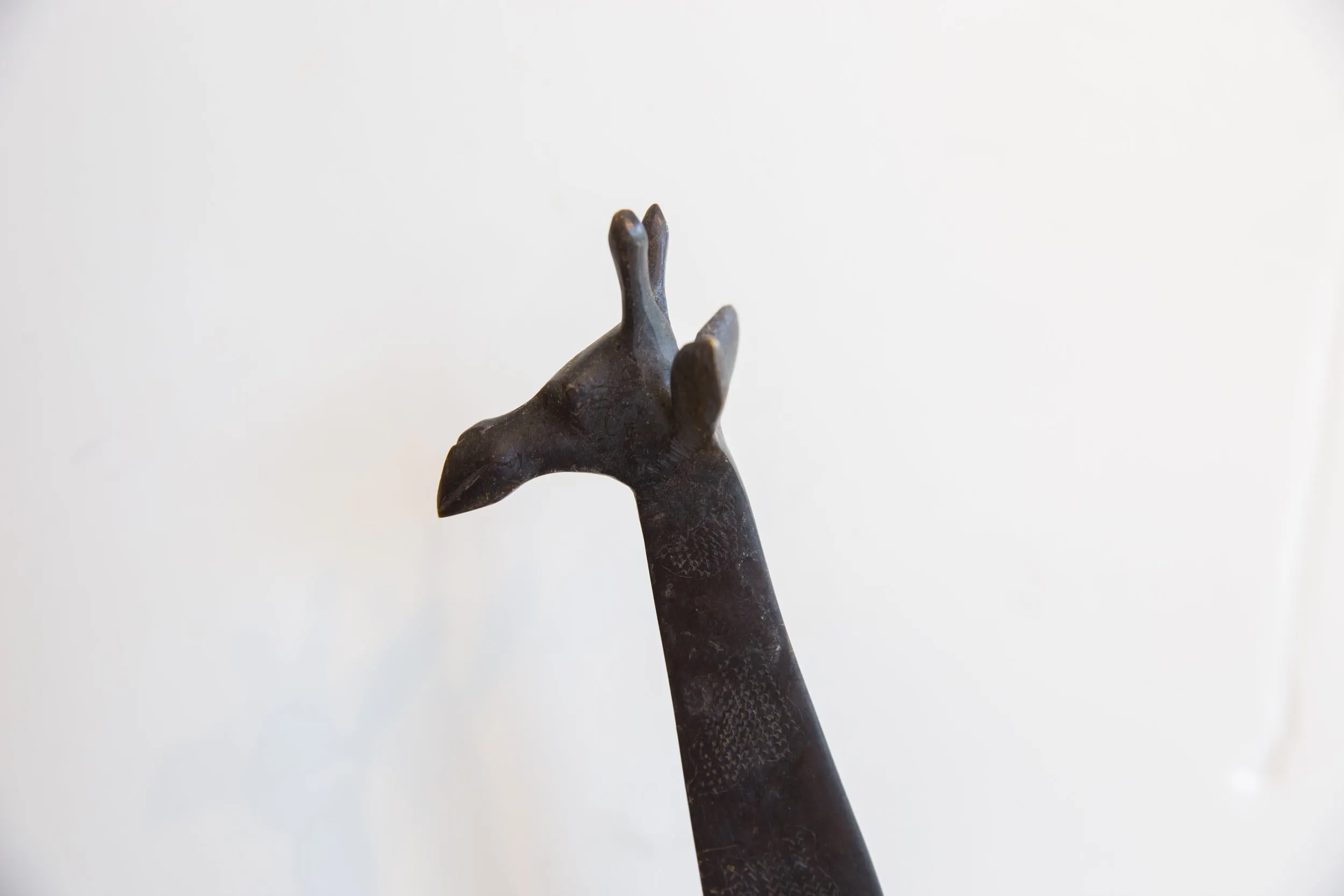 Vintage African Giraffe with Dark Patina
