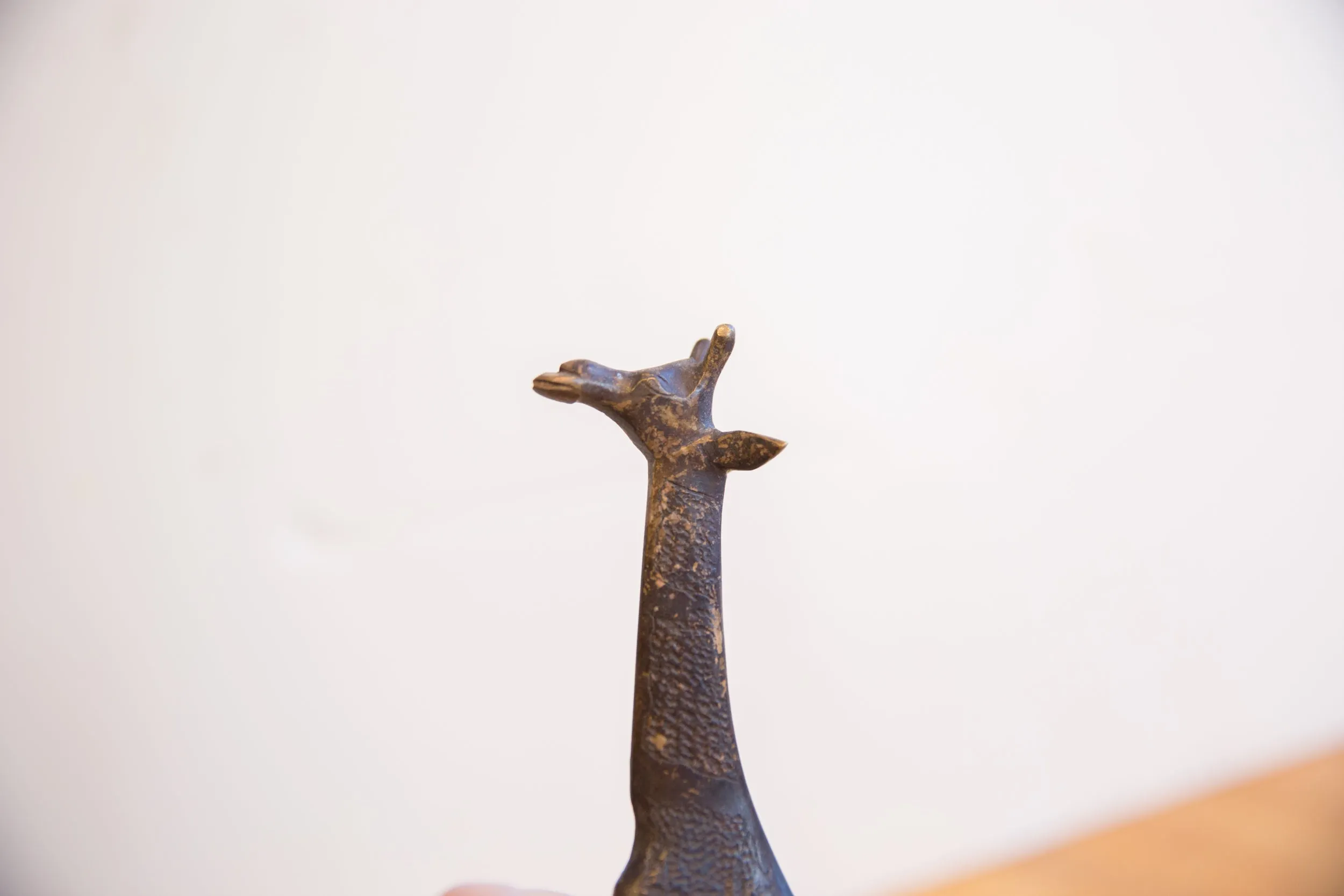 Vintage African Giraffe with Dark Patina