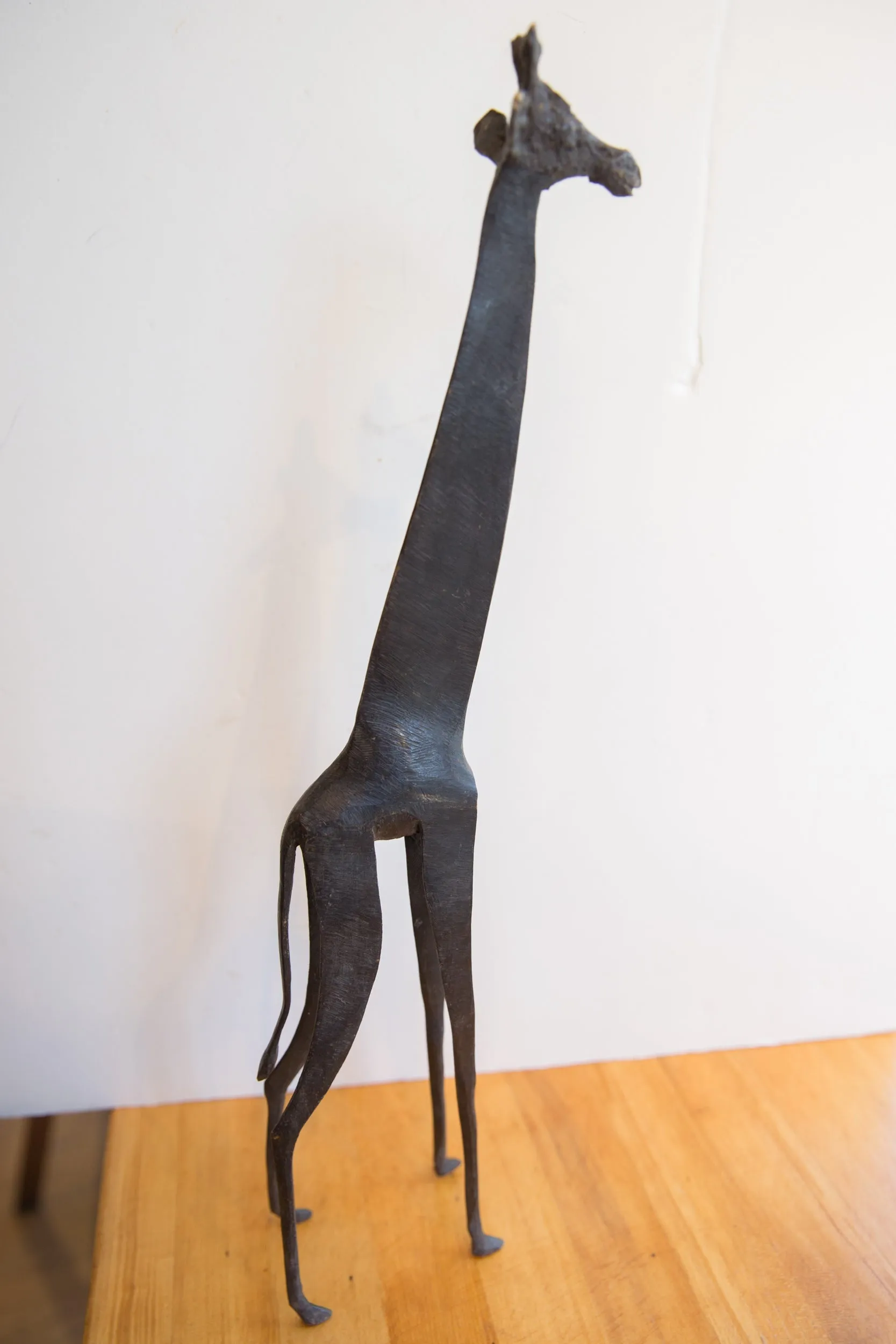 Vintage African Giraffe with Dark Patina