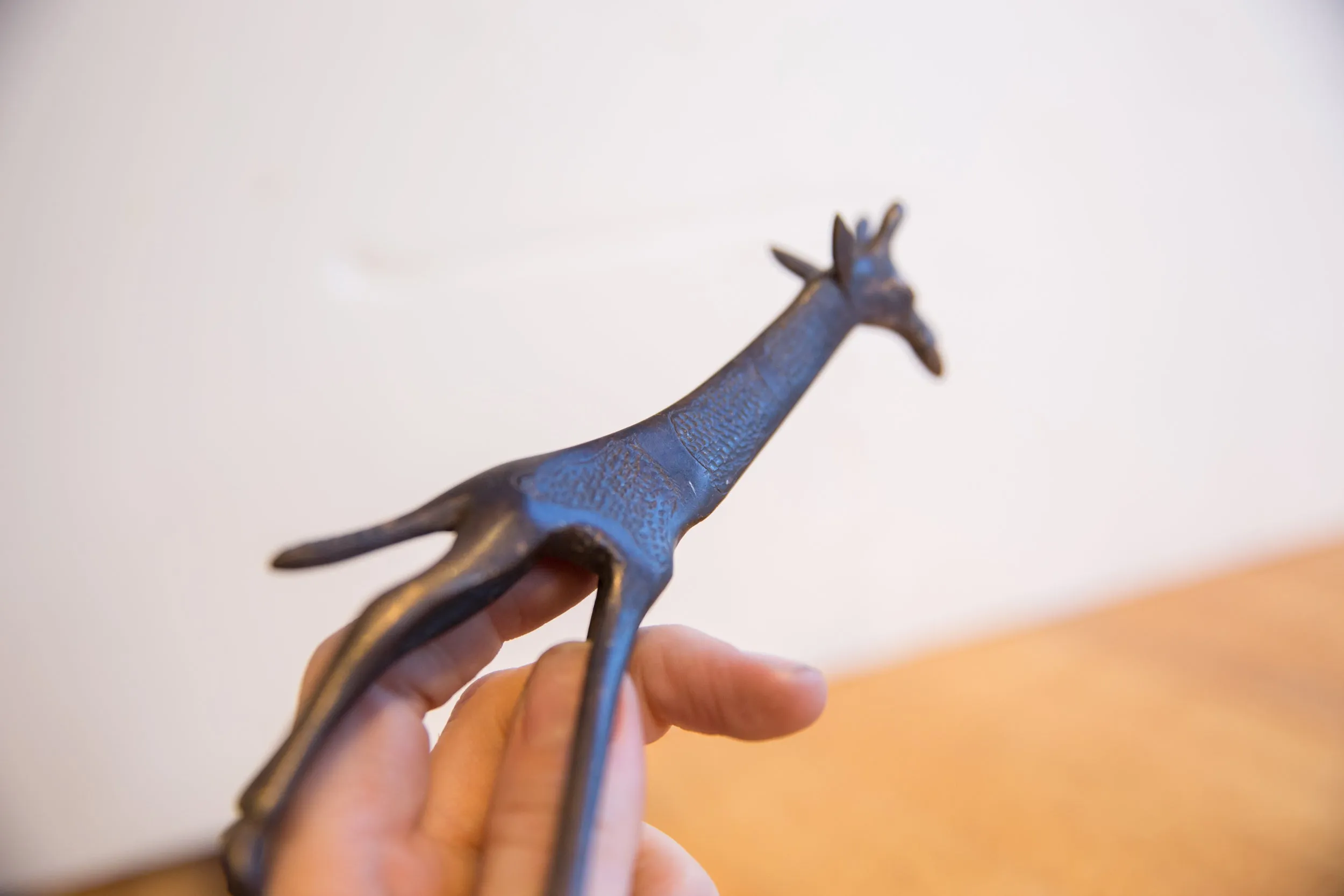 Vintage African Giraffe with Dark Patina
