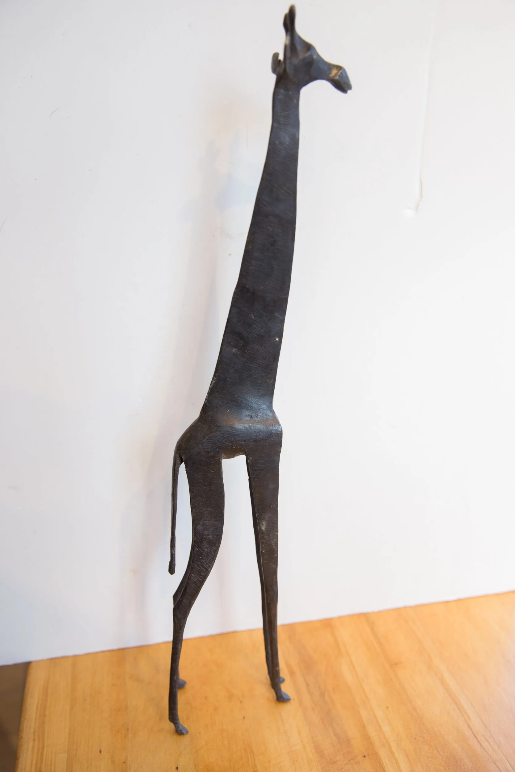 Vintage African Giraffe with Dark Patina