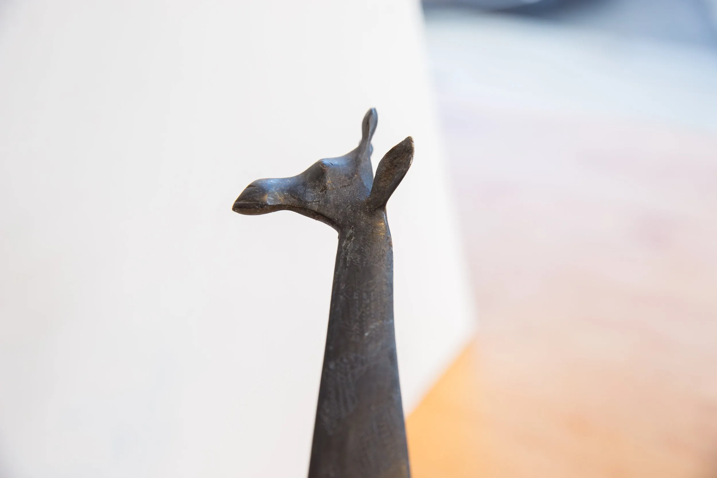 Vintage African Giraffe with Dark Patina