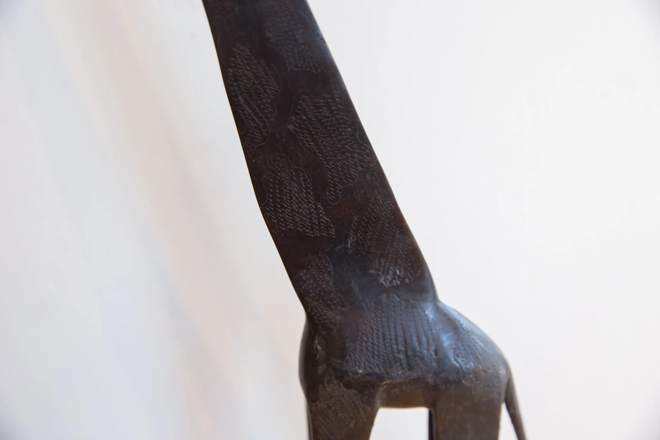 Vintage African Giraffe with Dark Patina