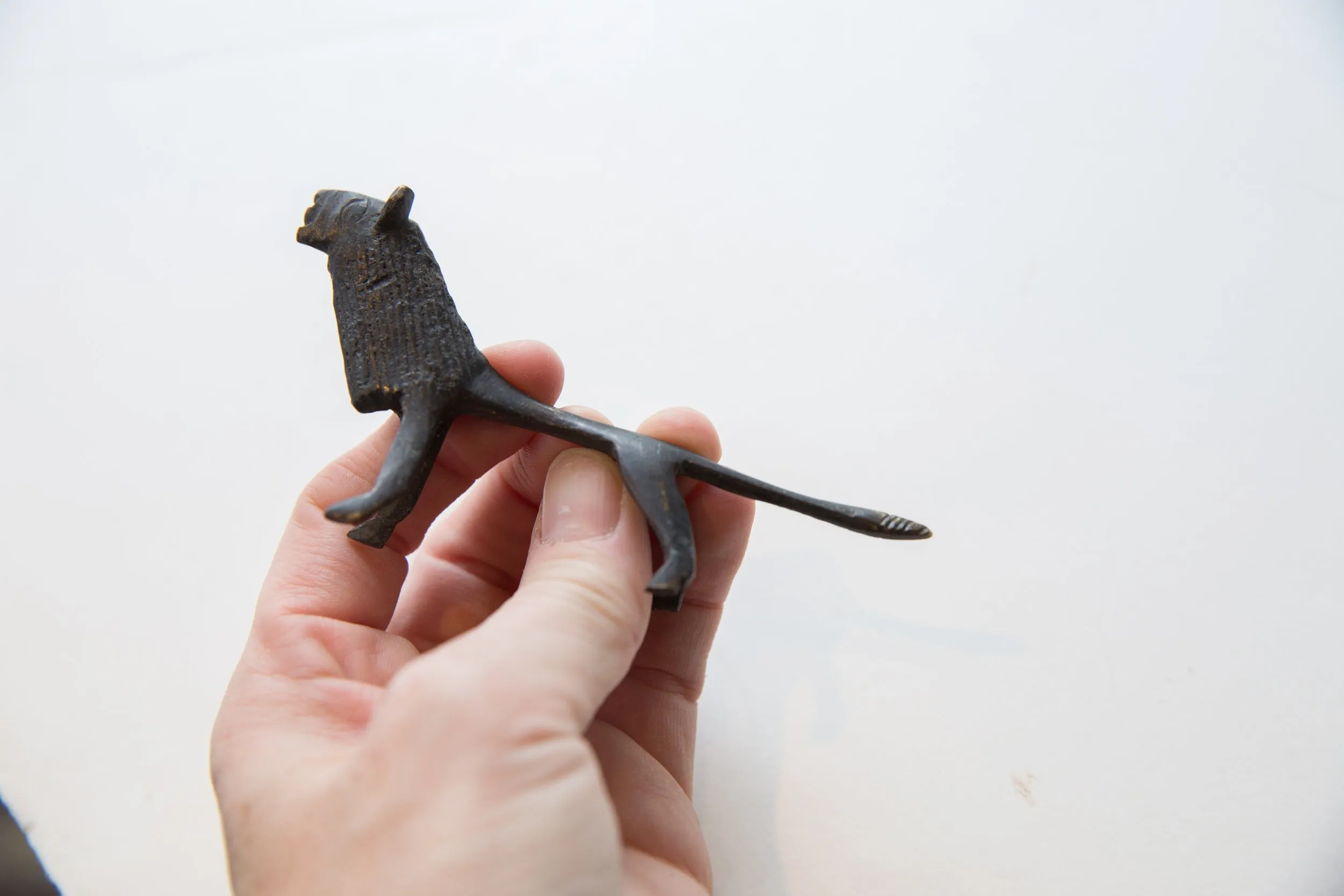 Vintage African Lion with Dark Patina