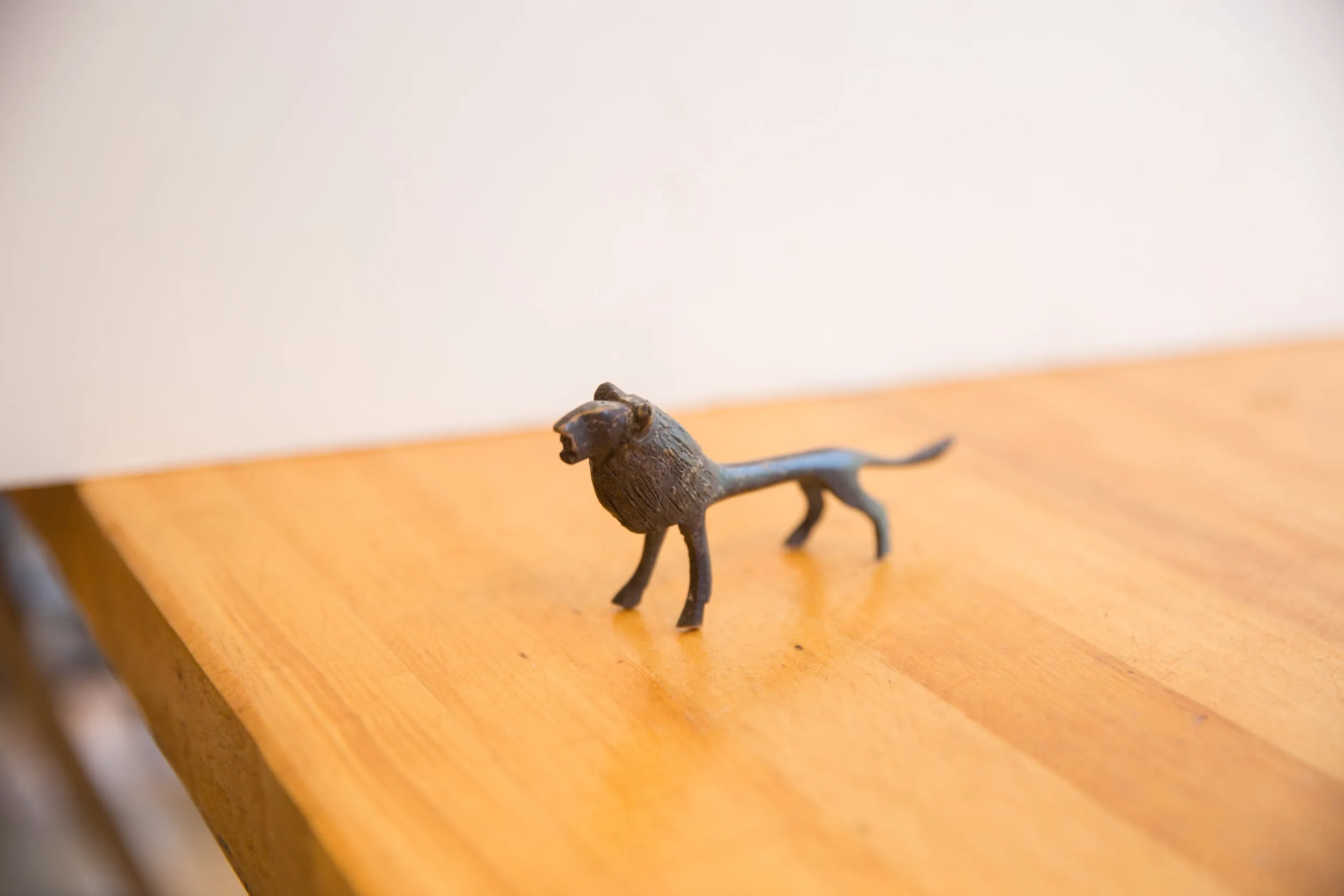Vintage African Lion with Dark Patina