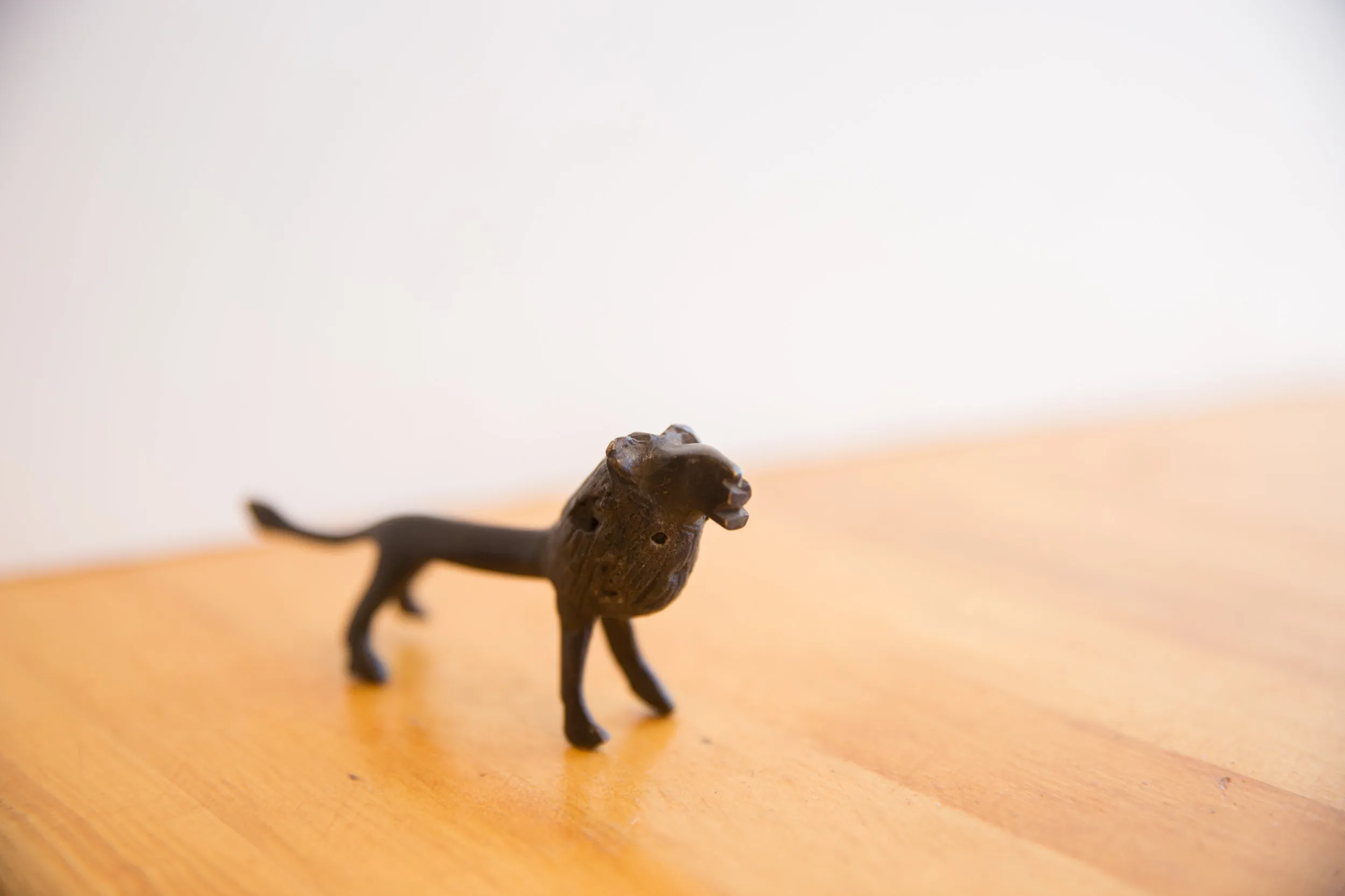 Vintage African Lion with Dark Patina