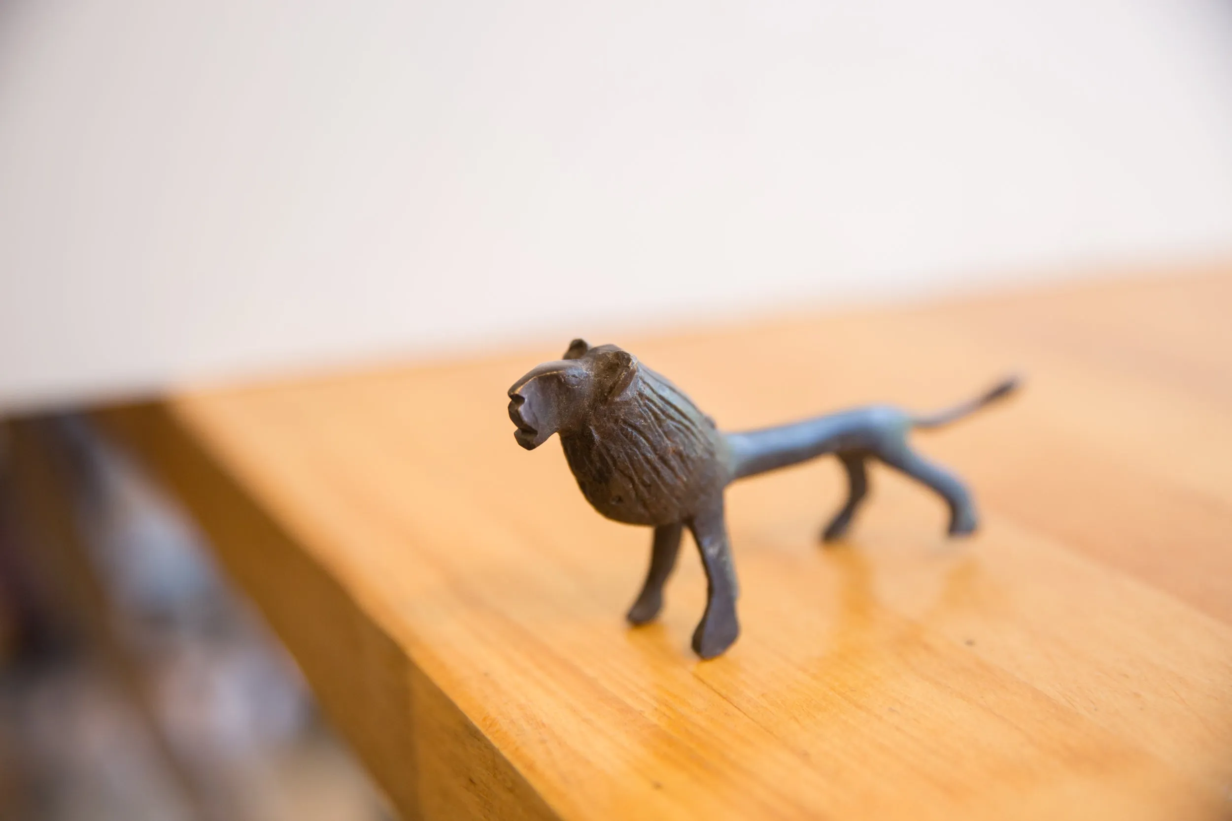Vintage African Lion with Dark Patina