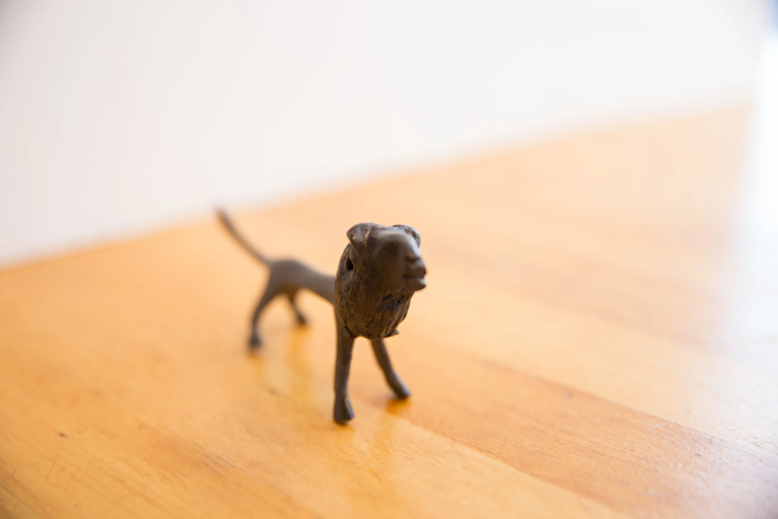 Vintage African Lion with Dark Patina