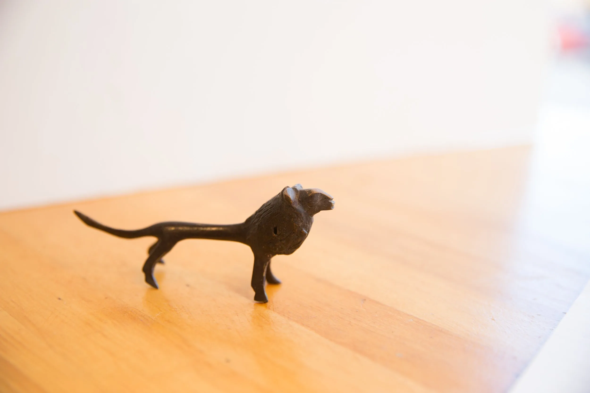 Vintage African Lion with Dark Patina