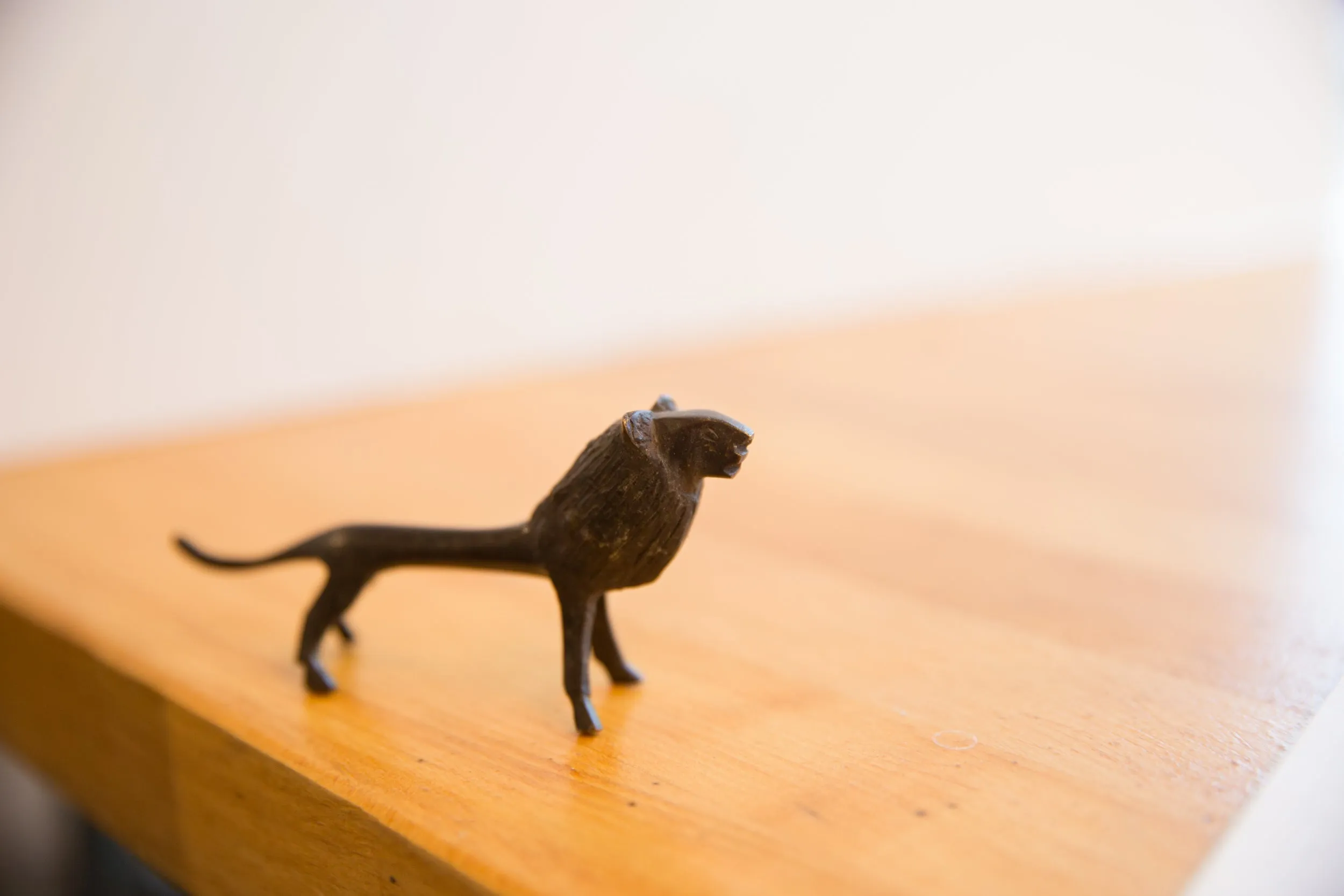 Vintage African Lion with Dark Patina