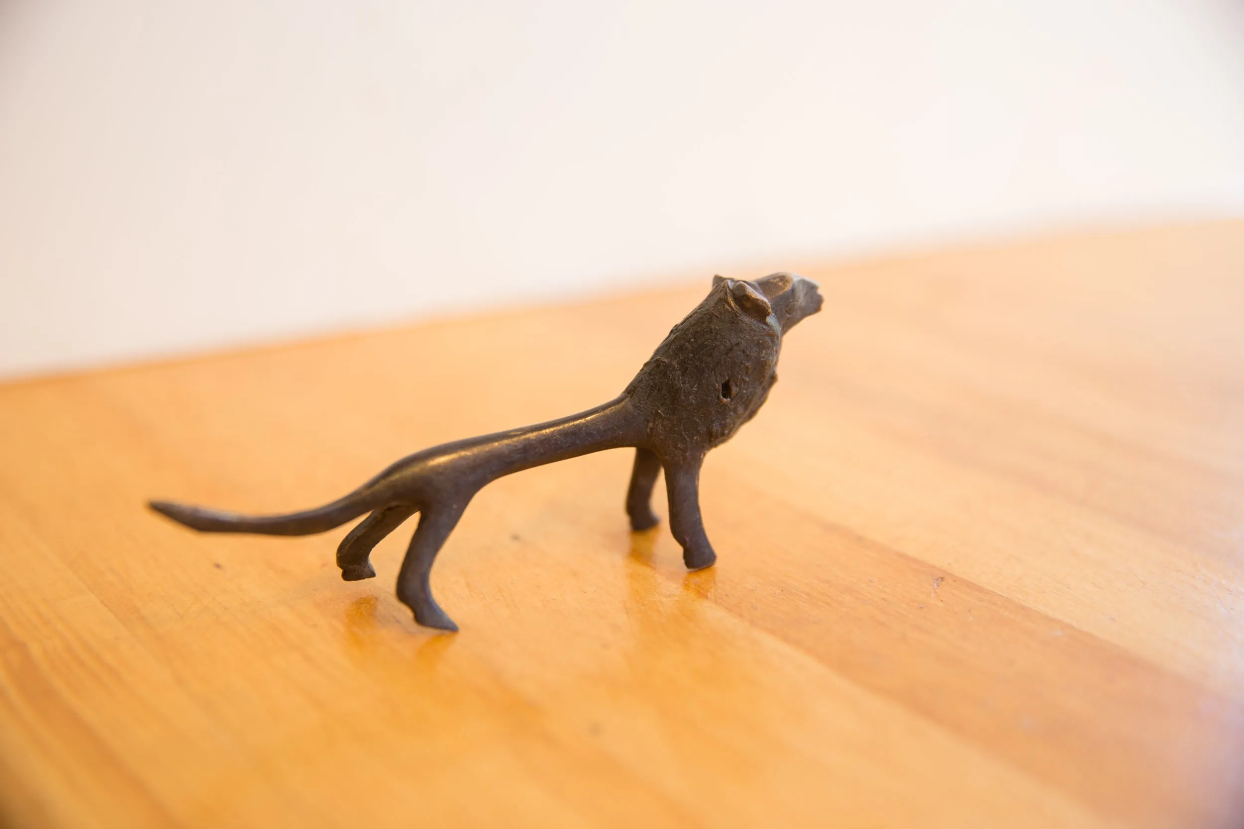 Vintage African Lion with Dark Patina