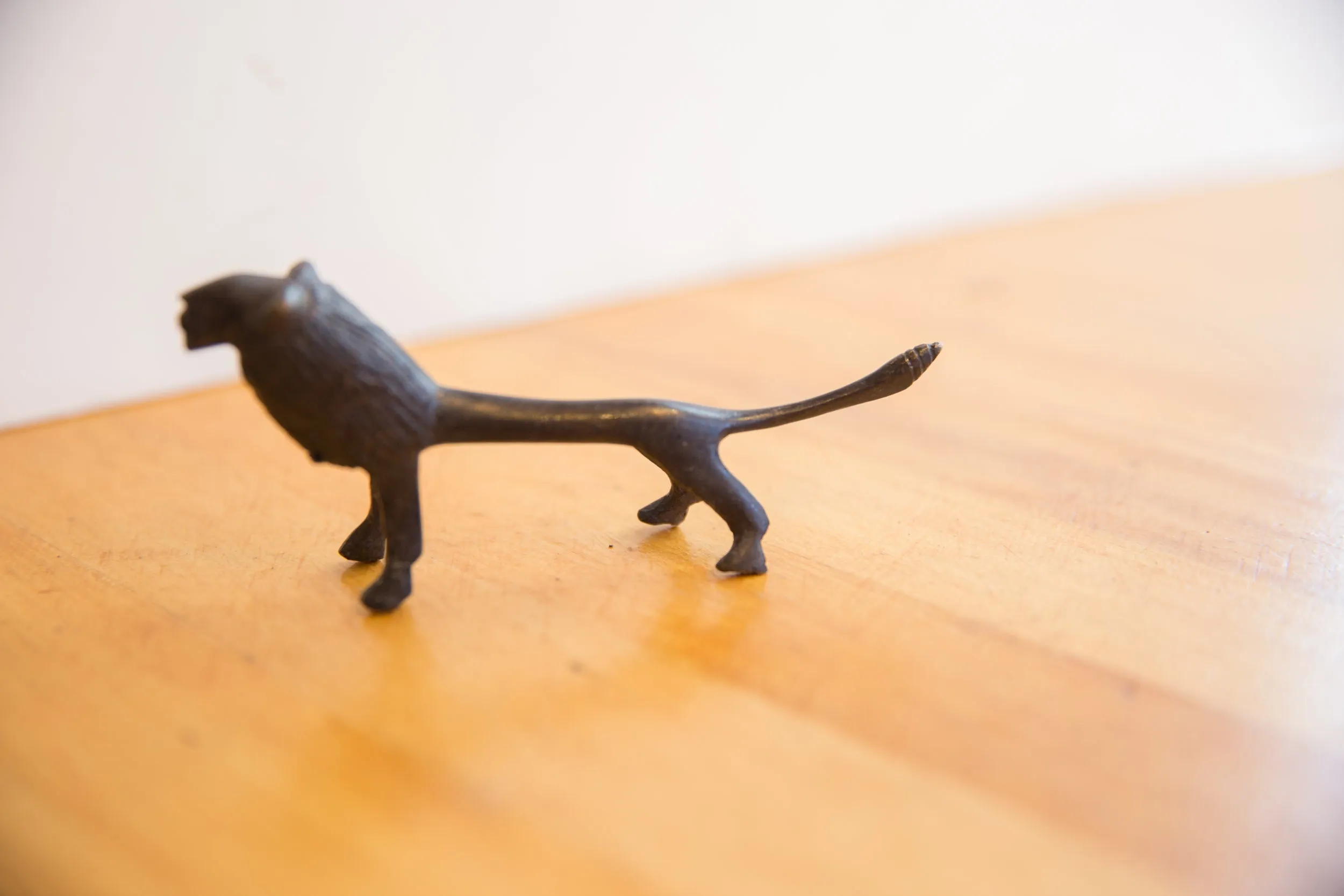 Vintage African Lion with Dark Patina
