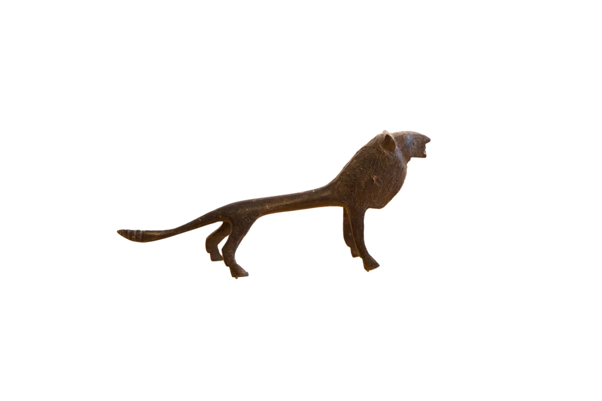 Vintage African Lion with Dark Patina