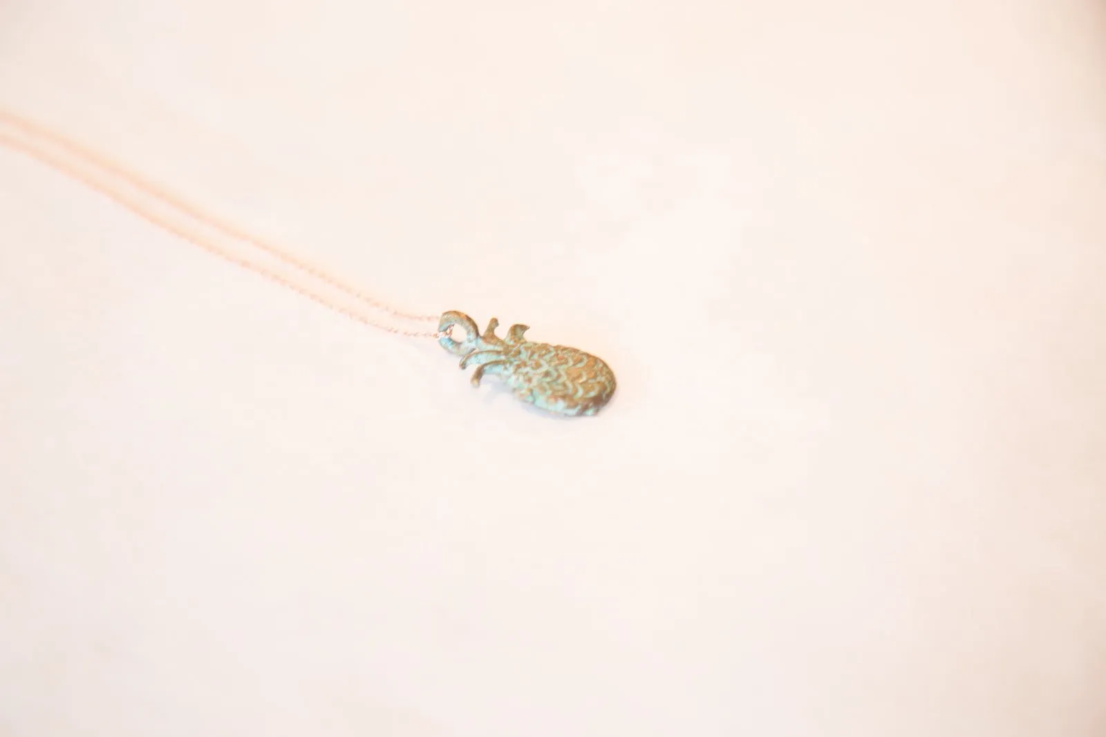 Vintage African Oxidized Pineapple Pendant Necklace