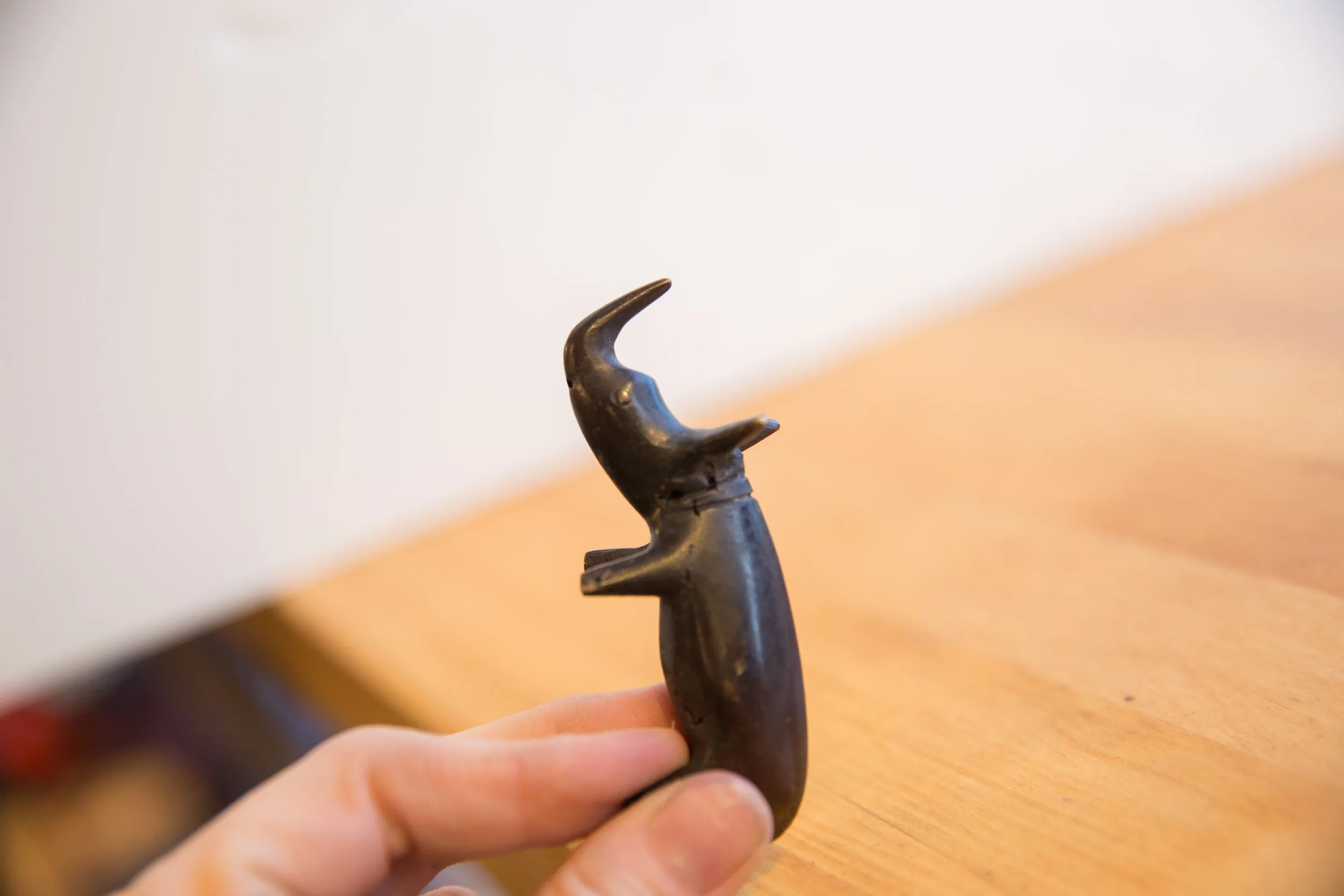 Vintage African Rhino with Dark Patina
