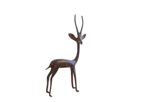 Vintage African Right Facing Gazelle with Dark Patina