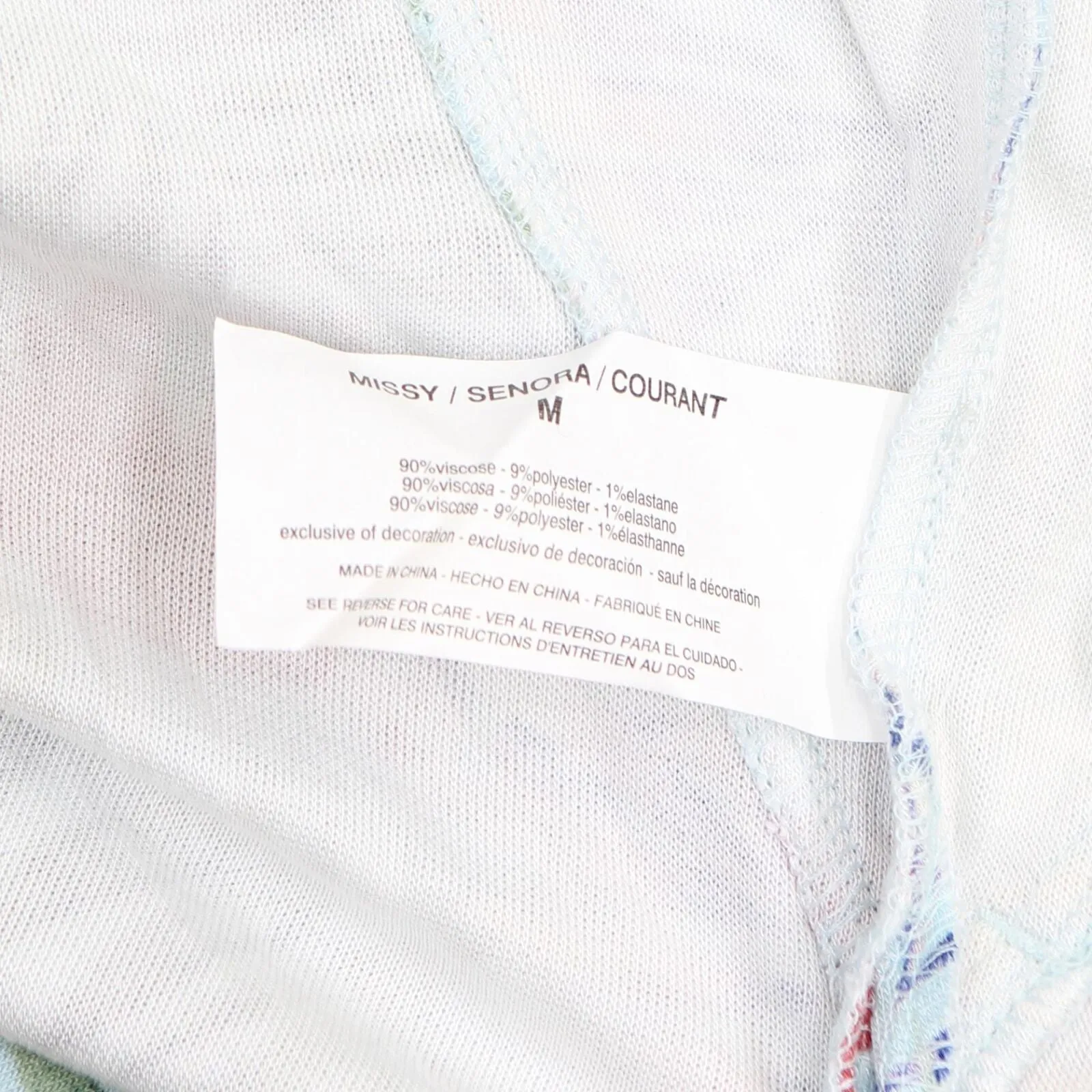 Vintage America Spirit Zip-Up Hoodie Jacket Peace Tropical Ice Morning Blue M