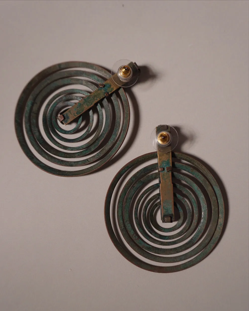 VINTAGE HYPNOTIC PATINA EARRINGS