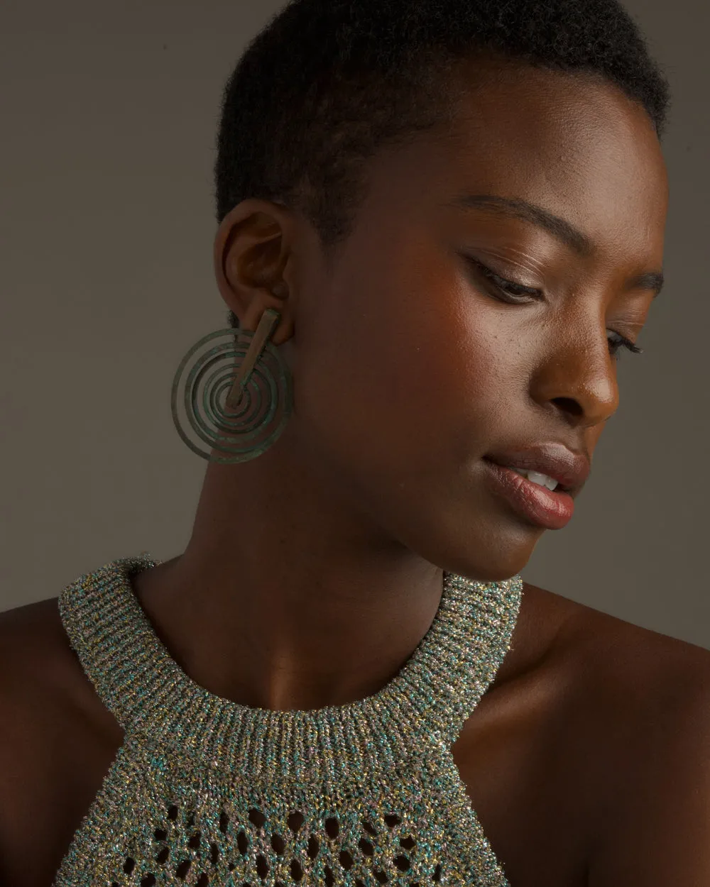 VINTAGE HYPNOTIC PATINA EARRINGS