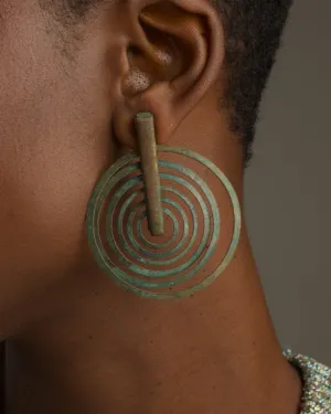 VINTAGE HYPNOTIC PATINA EARRINGS
