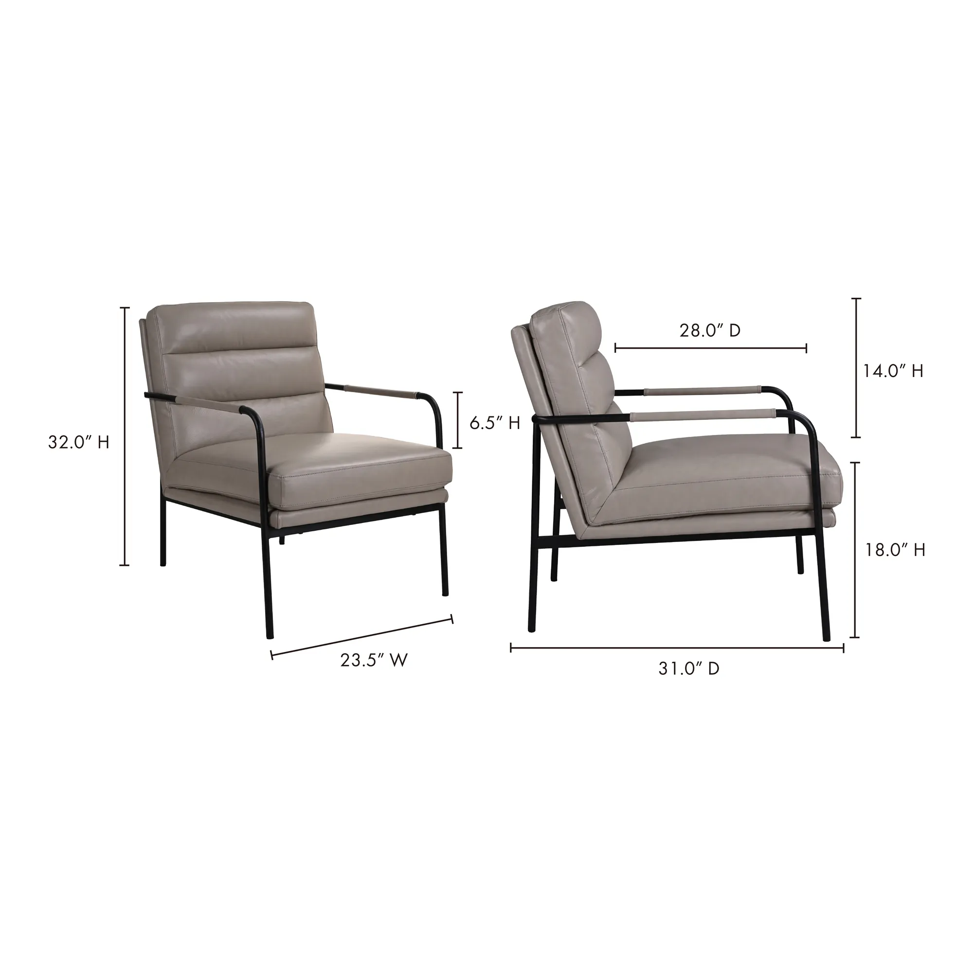 Vintage-Inspired Leather Armchair with Modern Twist