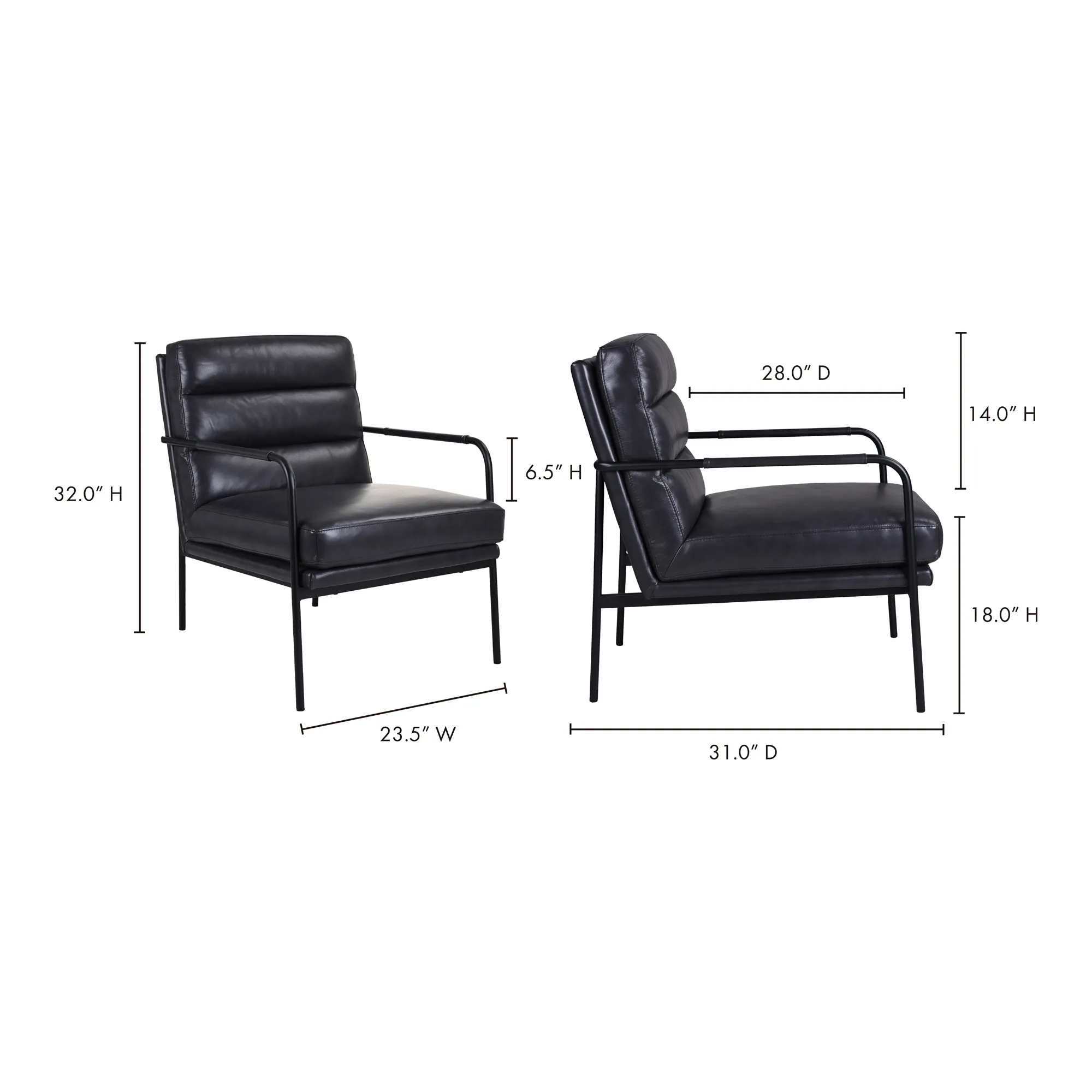 Vintage-Inspired Leather Armchair with Modern Twist