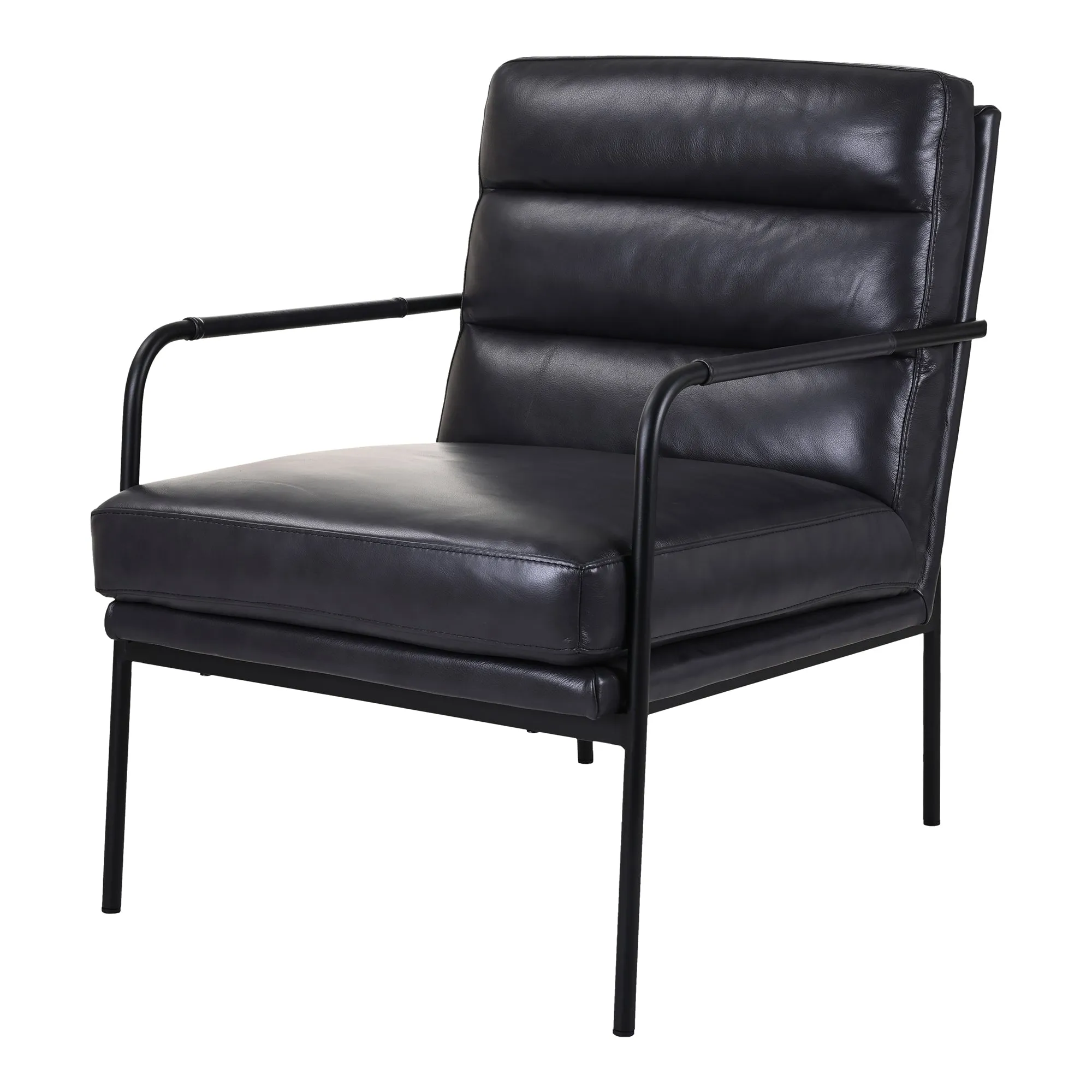 Vintage-Inspired Leather Armchair with Modern Twist