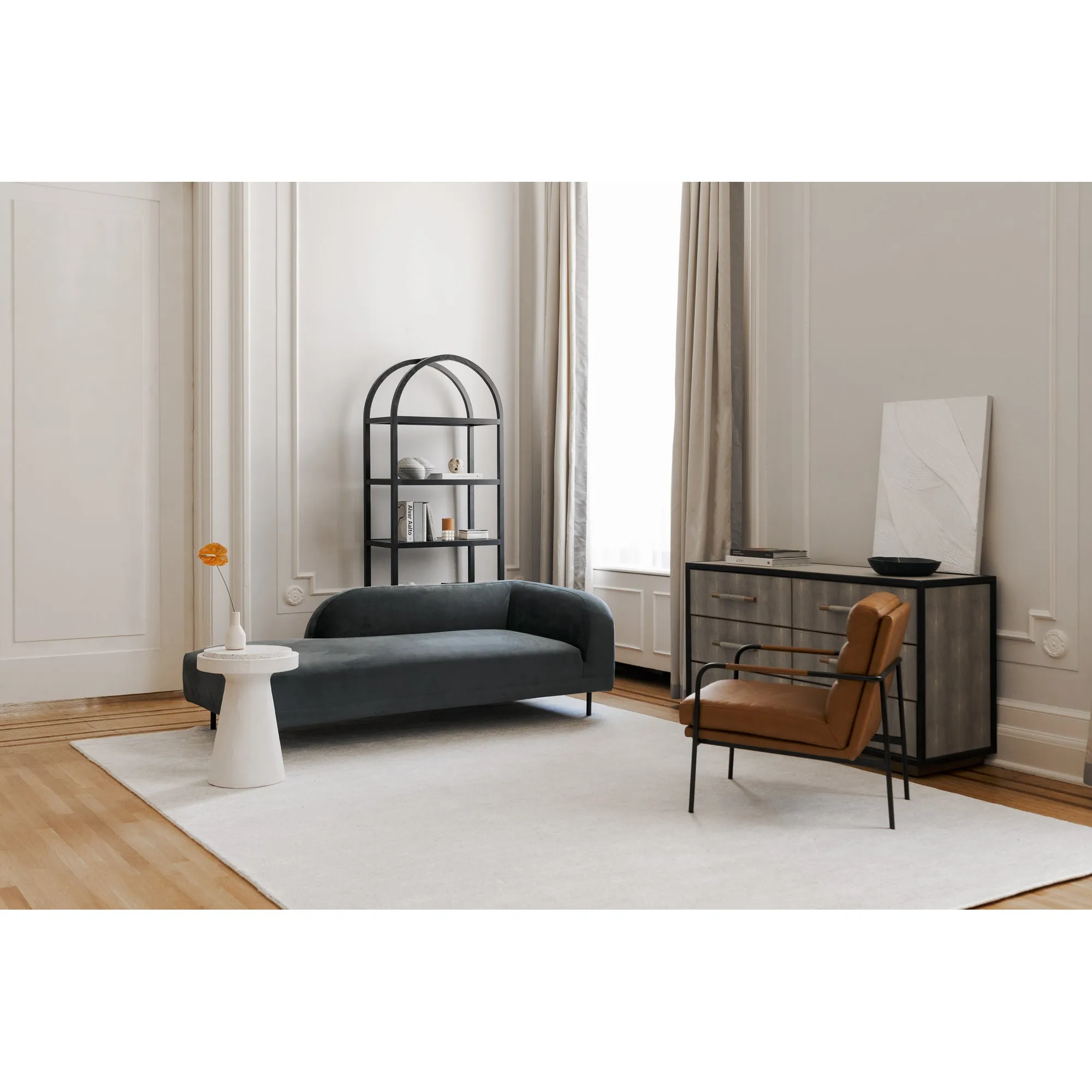 Vintage-Inspired Leather Armchair with Modern Twist