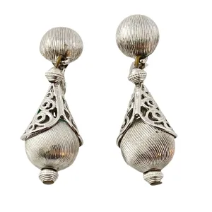 Vintage Monet Bolero Silver Earrings