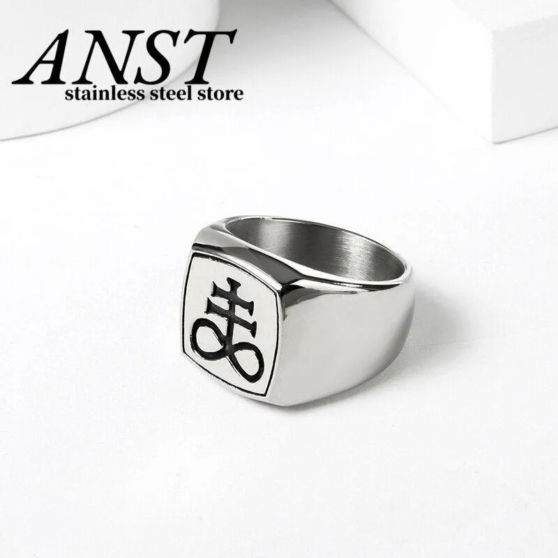 Vintage Sigil Lucifer Rock Ring