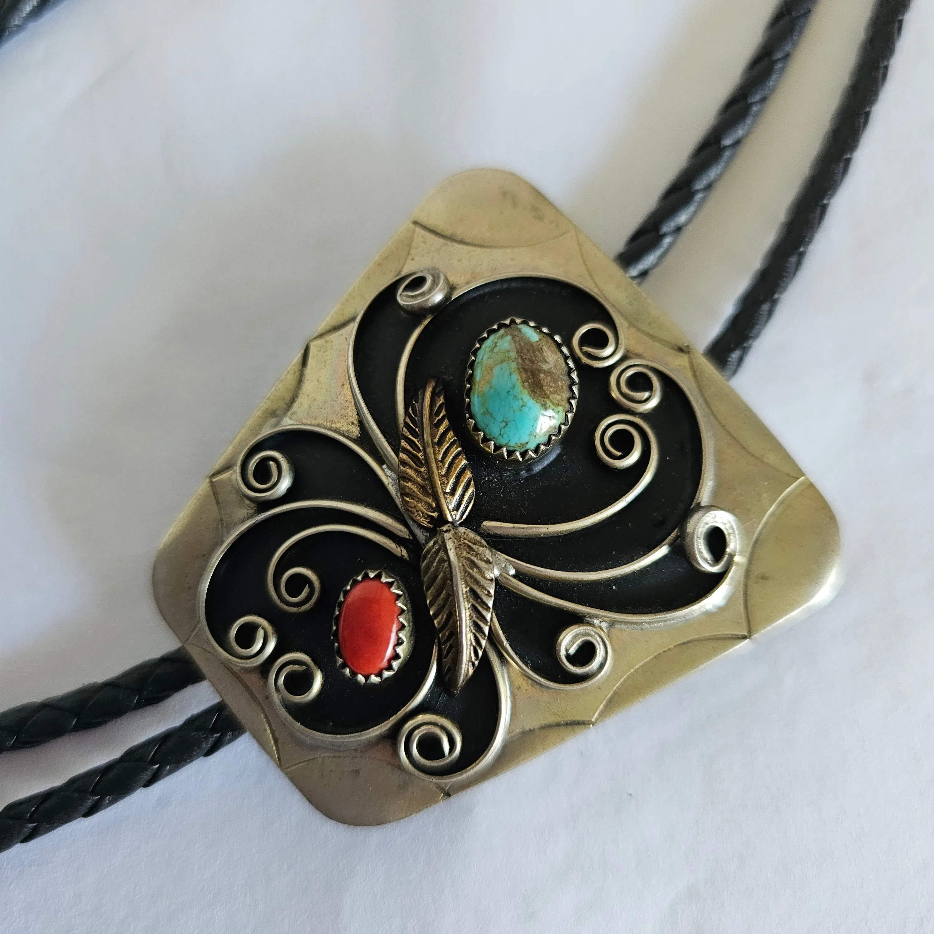 Vintage Southwestern Silver & Stone Bolo Tie – Choose Your Style