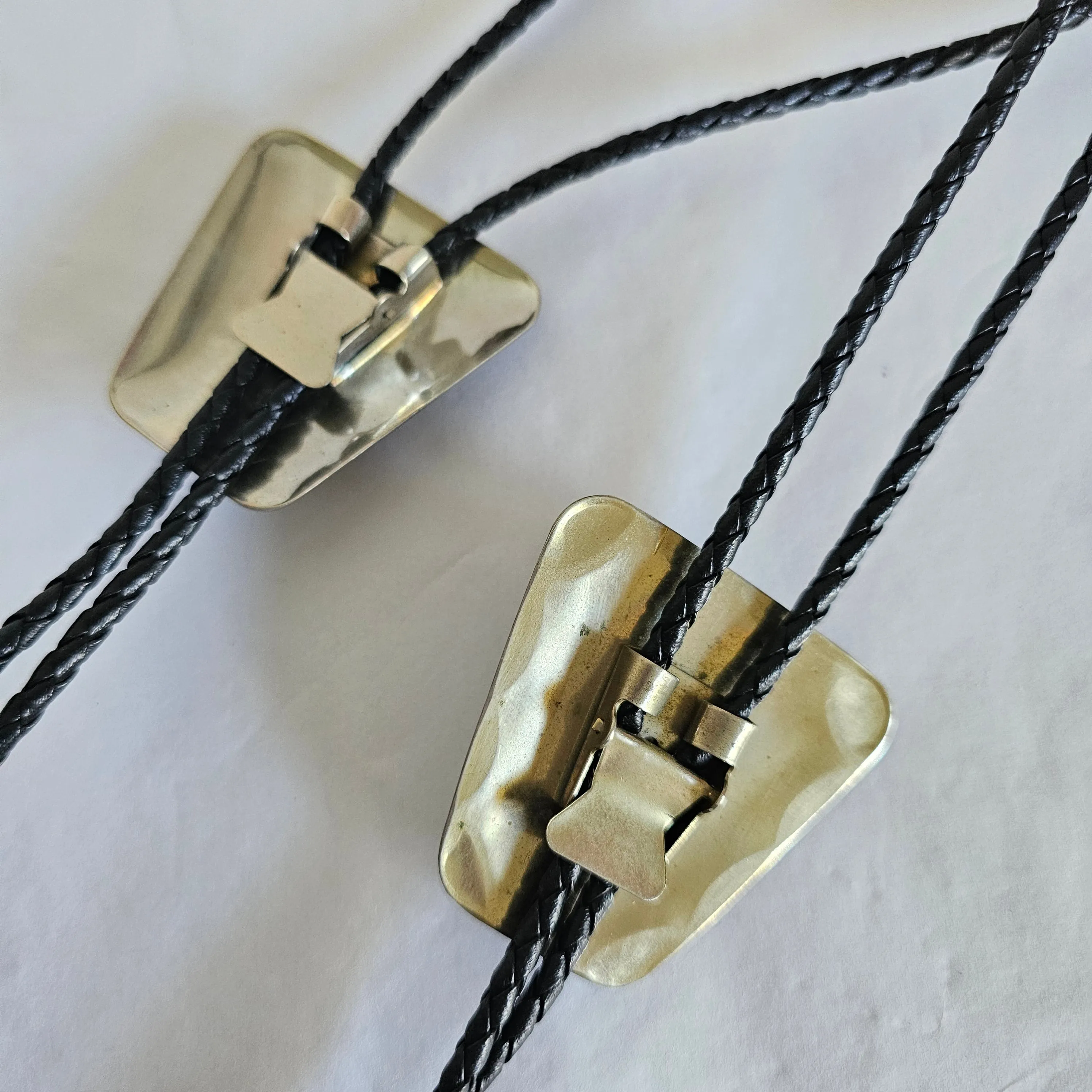 Vintage Southwestern Silver & Stone Bolo Tie – Choose Your Style