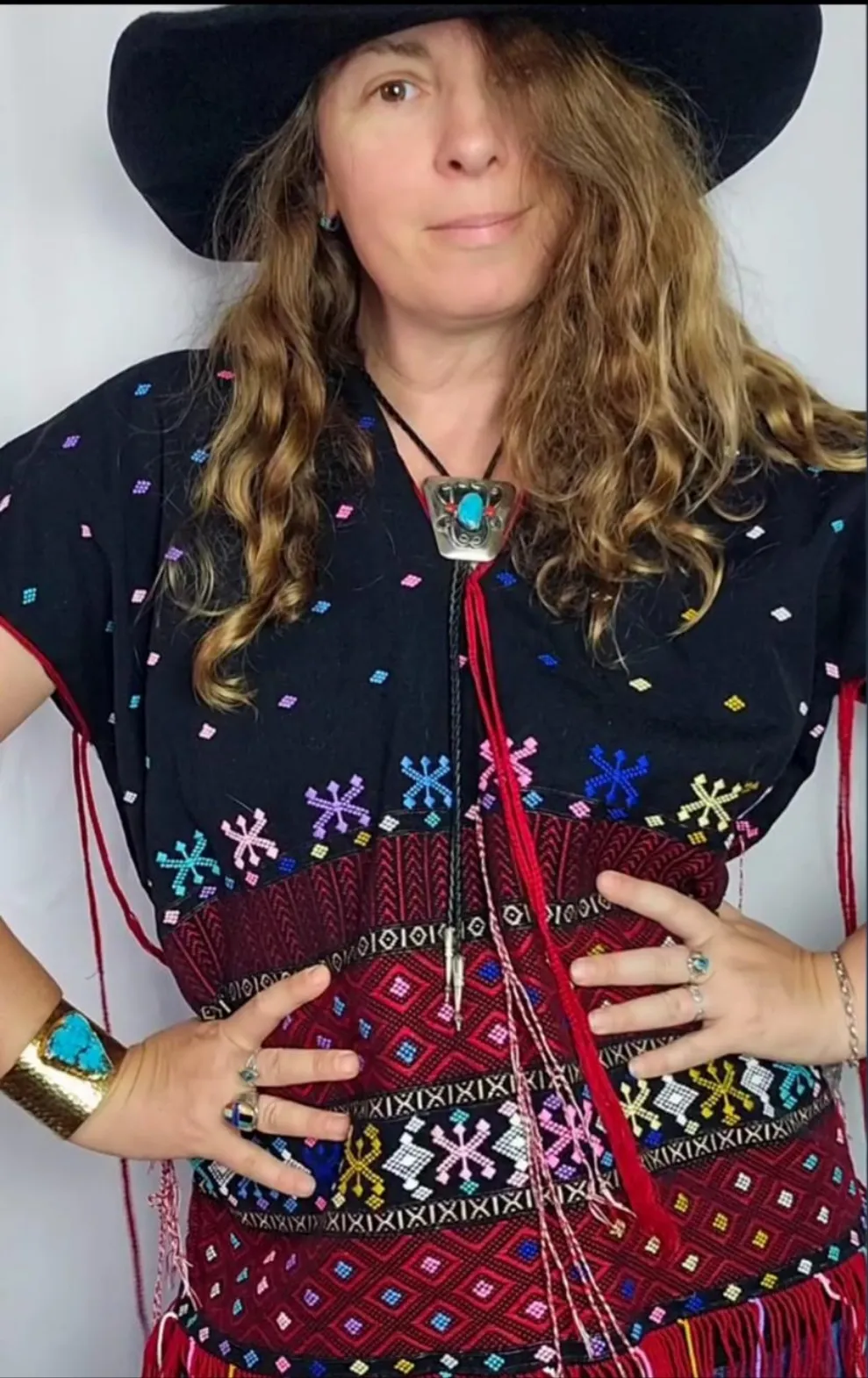 Vintage Southwestern Silver & Stone Bolo Tie – Choose Your Style