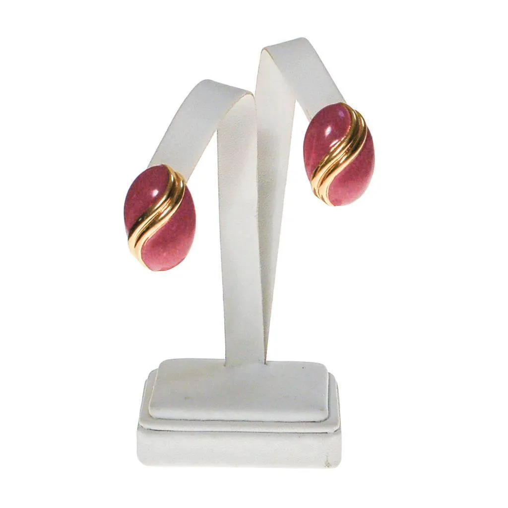 Vintage St John Couture Pink and Gold Earrings