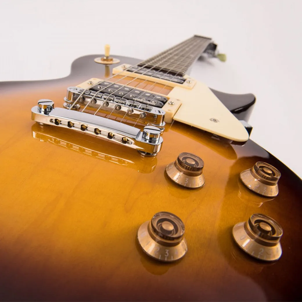 Vintage V100NB ReIssued Electric Guitar ~ Unbound Tobacco Sunburst