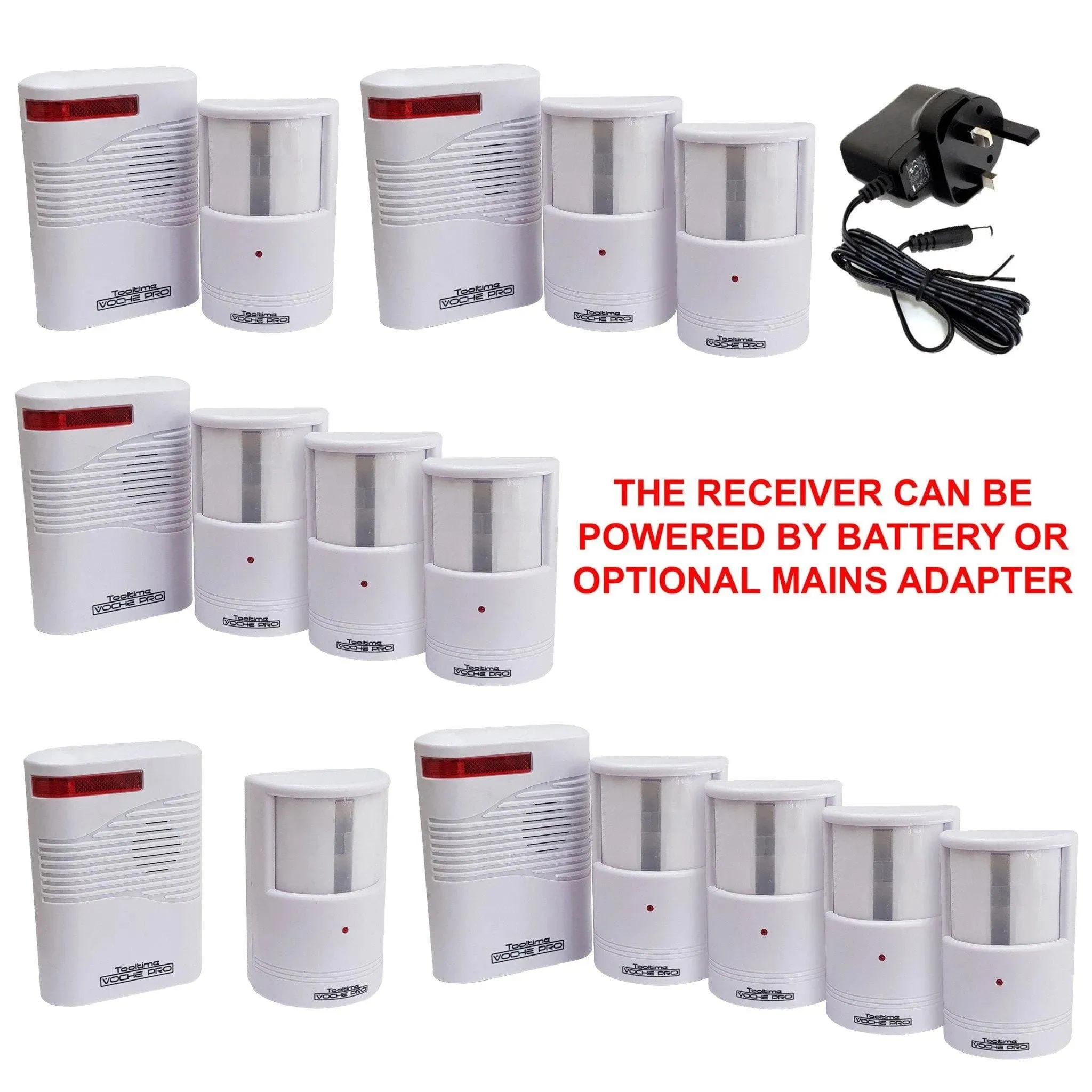 VOCHE PRO® WIRELESS DRIVEWAY SECURITY CHIME INTRUDER ALARM PIR MOTION SENSOR