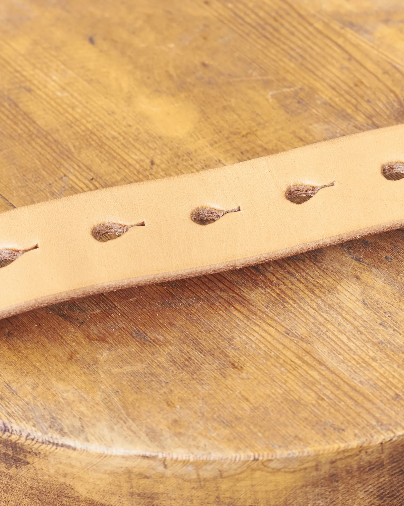 Warehouse & Co Slim Leather Belt Tan