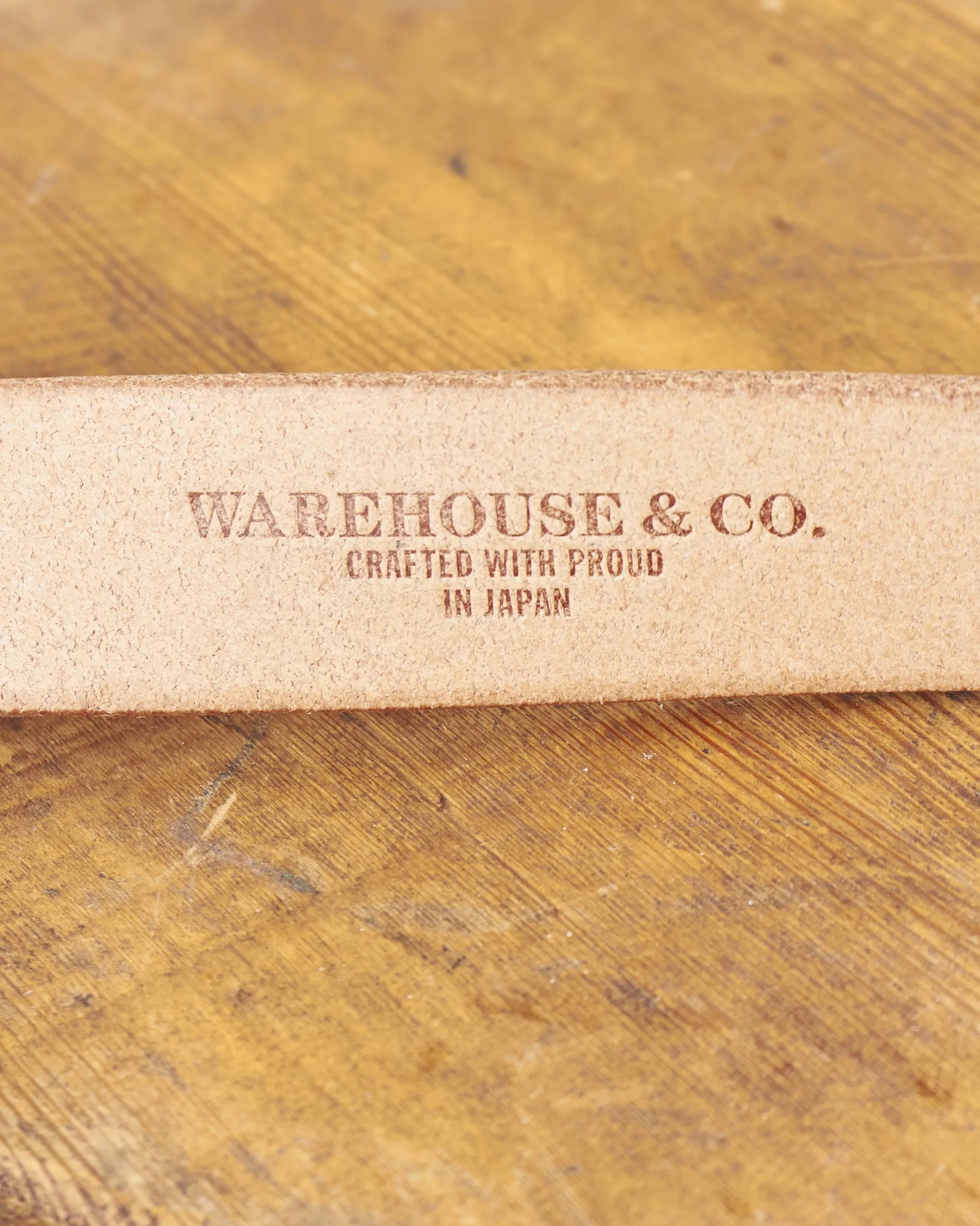 Warehouse & Co Slim Leather Belt Tan