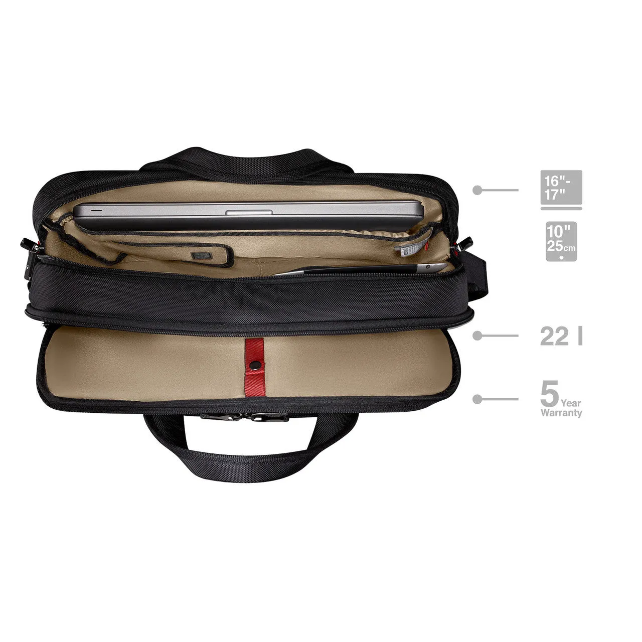 Wenger Icons Meteor 16-17in Laptop Brief Black