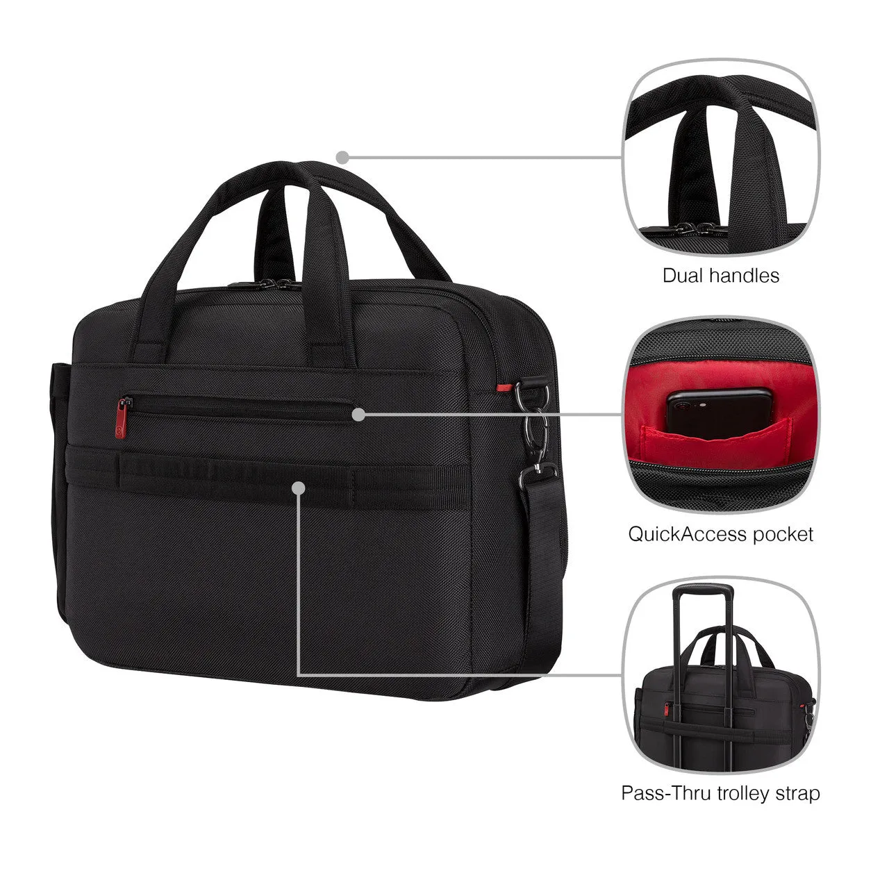 Wenger Icons Meteor 16-17in Laptop Brief Black