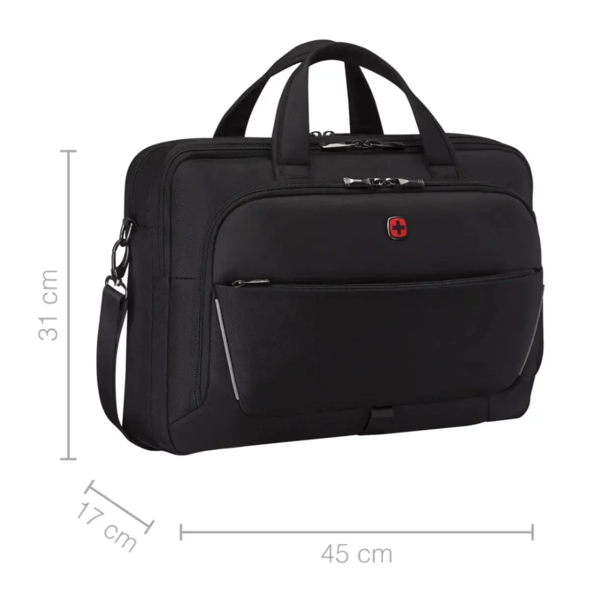 Wenger Icons Meteor 16" - 17" Laptop Brief with Tablet Pocket - Black