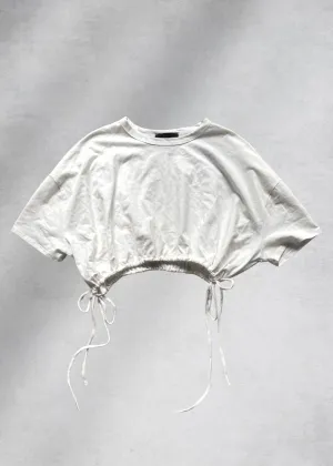 Willow Boxy Crop Top - White