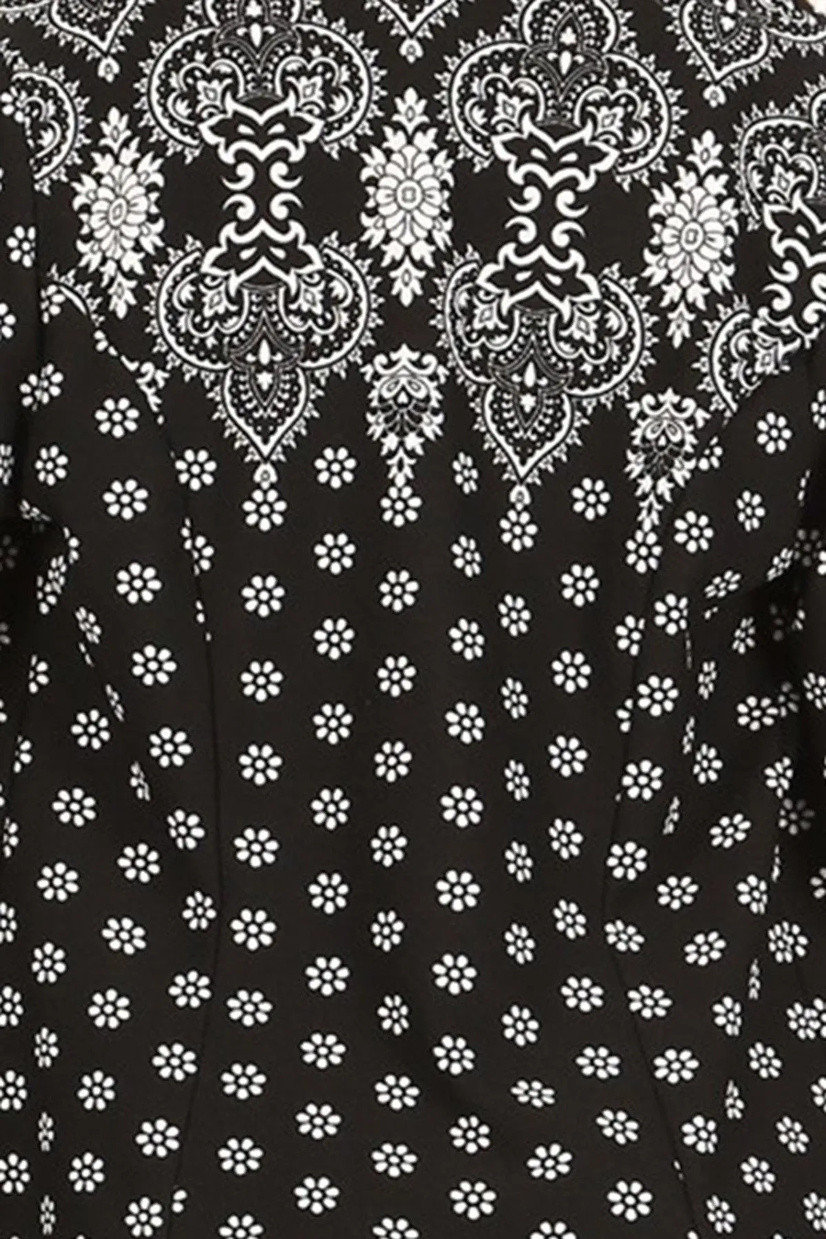 Women's Casual Pattern Print Fitted Open Front Long Sleeves Office Blazer Jacket