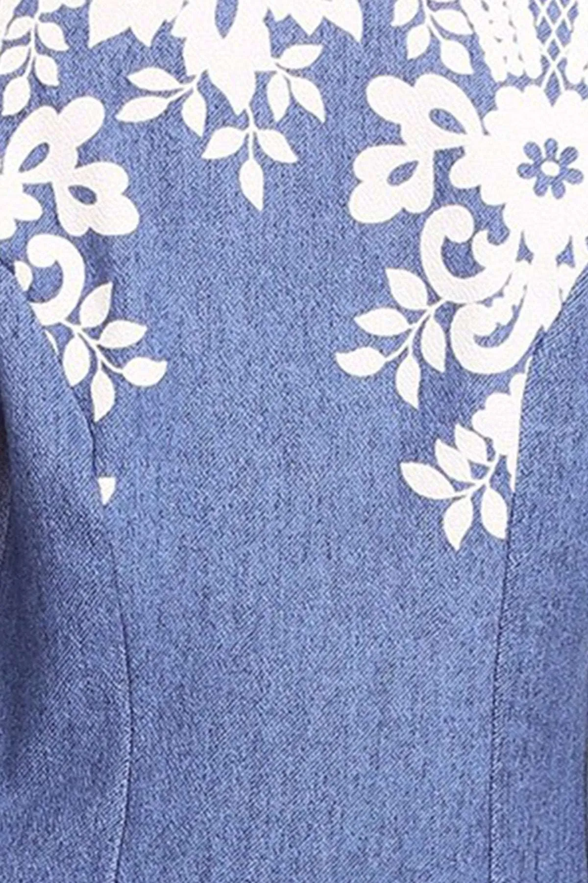 Women's Casual Pattern Print Fitted Open Front Long Sleeves Office Blazer Jacket