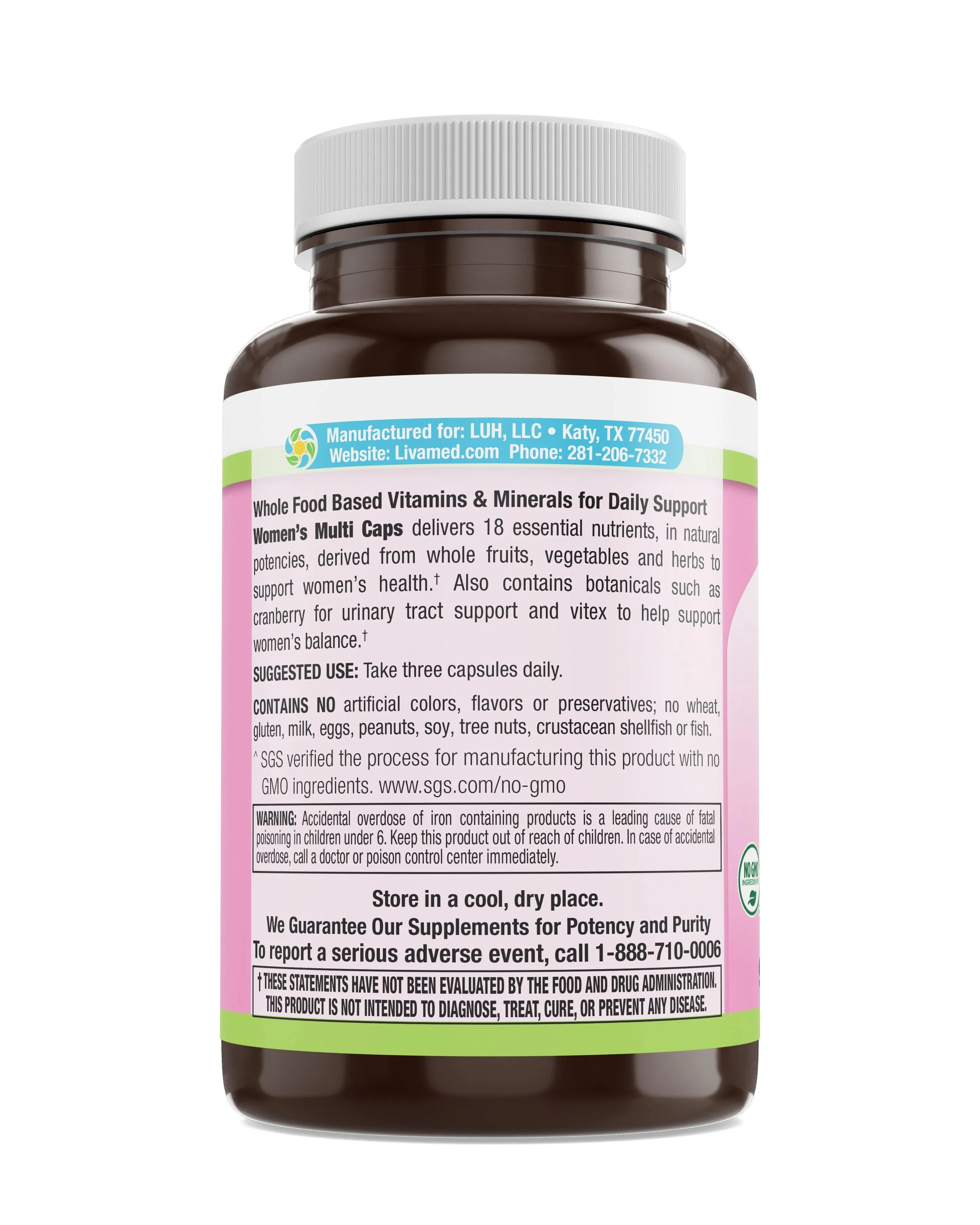 Women's Multi Veg Caps - Whole Food Essentials   90 Count