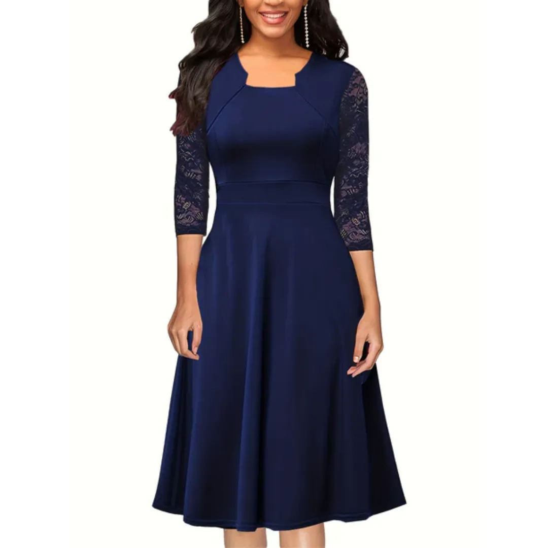 Women's Vintage Fit And Flare Dress | Midi