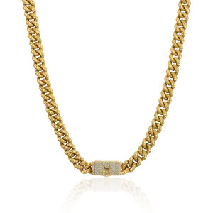 WONG Dragon Box Clasp Miami Cuban Curb Chain - 10mm