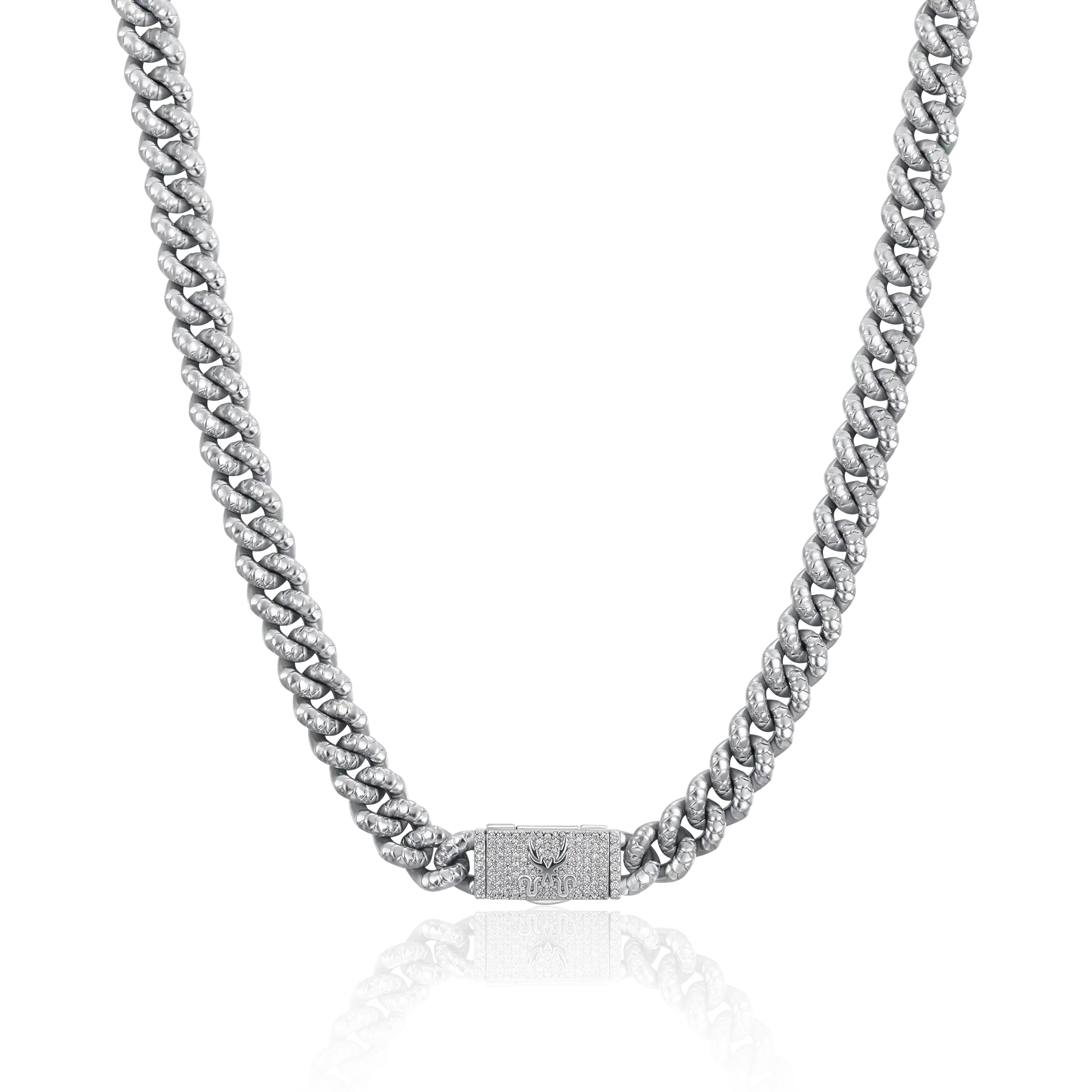 WONG Dragon Box Clasp Miami Cuban Curb Chain - 10mm